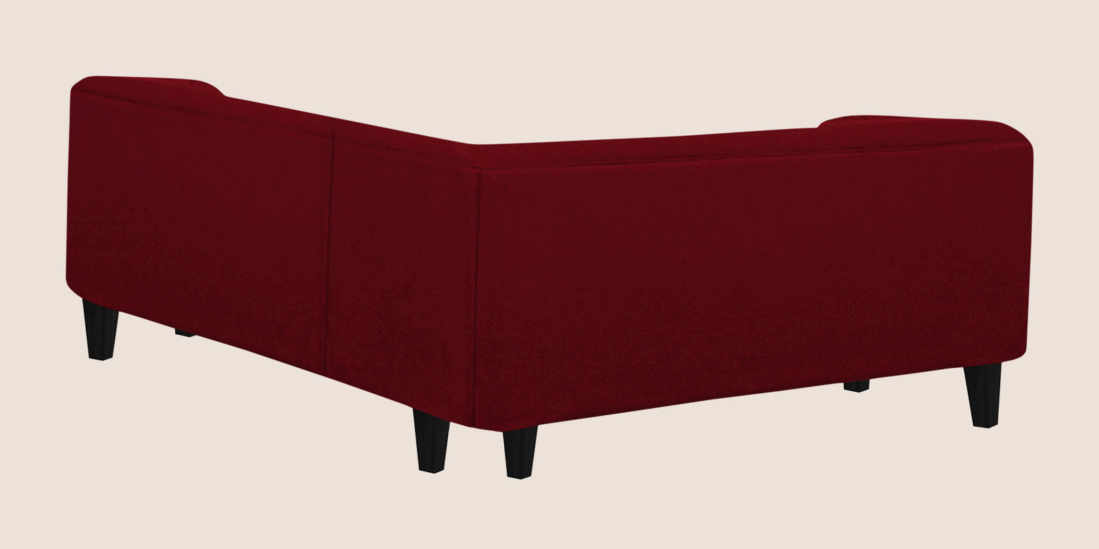 Niki Fabric Corner Sofa In Ruby Red Colour - Febonic Living