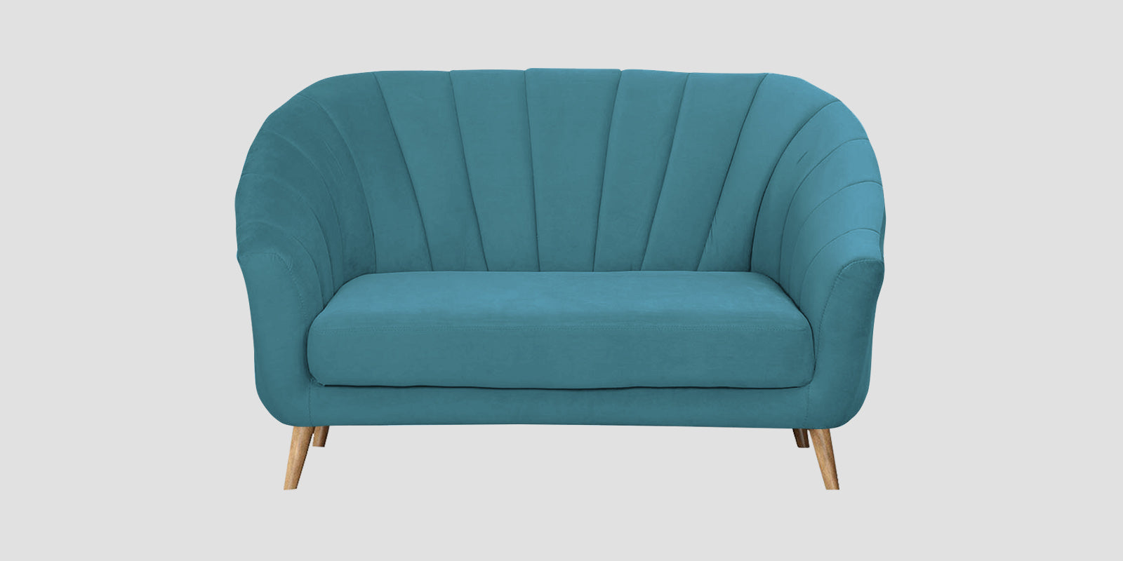 Kaylee Velvet 2 Seater Sofa In Aqua Blue Colour - Febonic Living