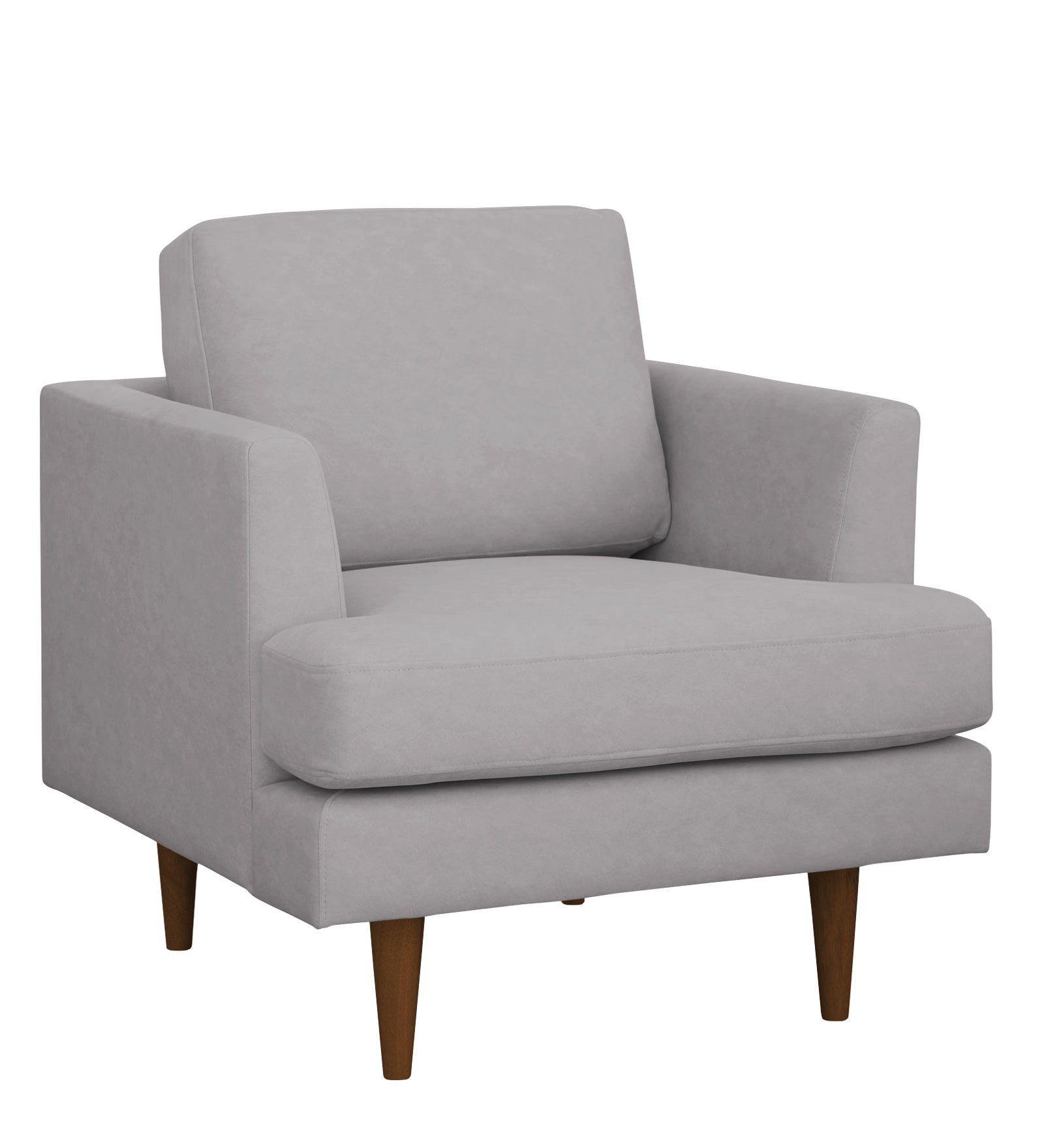 Motra Velvet 1 Seater Sofa In Concrete grey Colour - Febonic Living