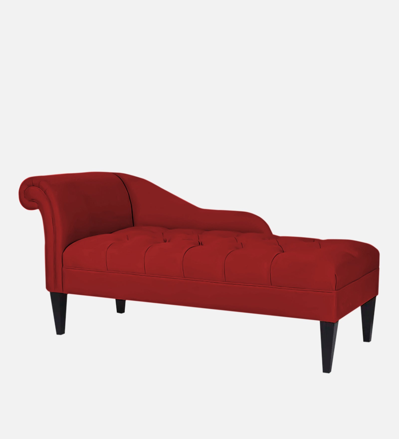 Adria Fabric RHS Chaise Lounger In Blood Maroon Colour - Febonic Living
