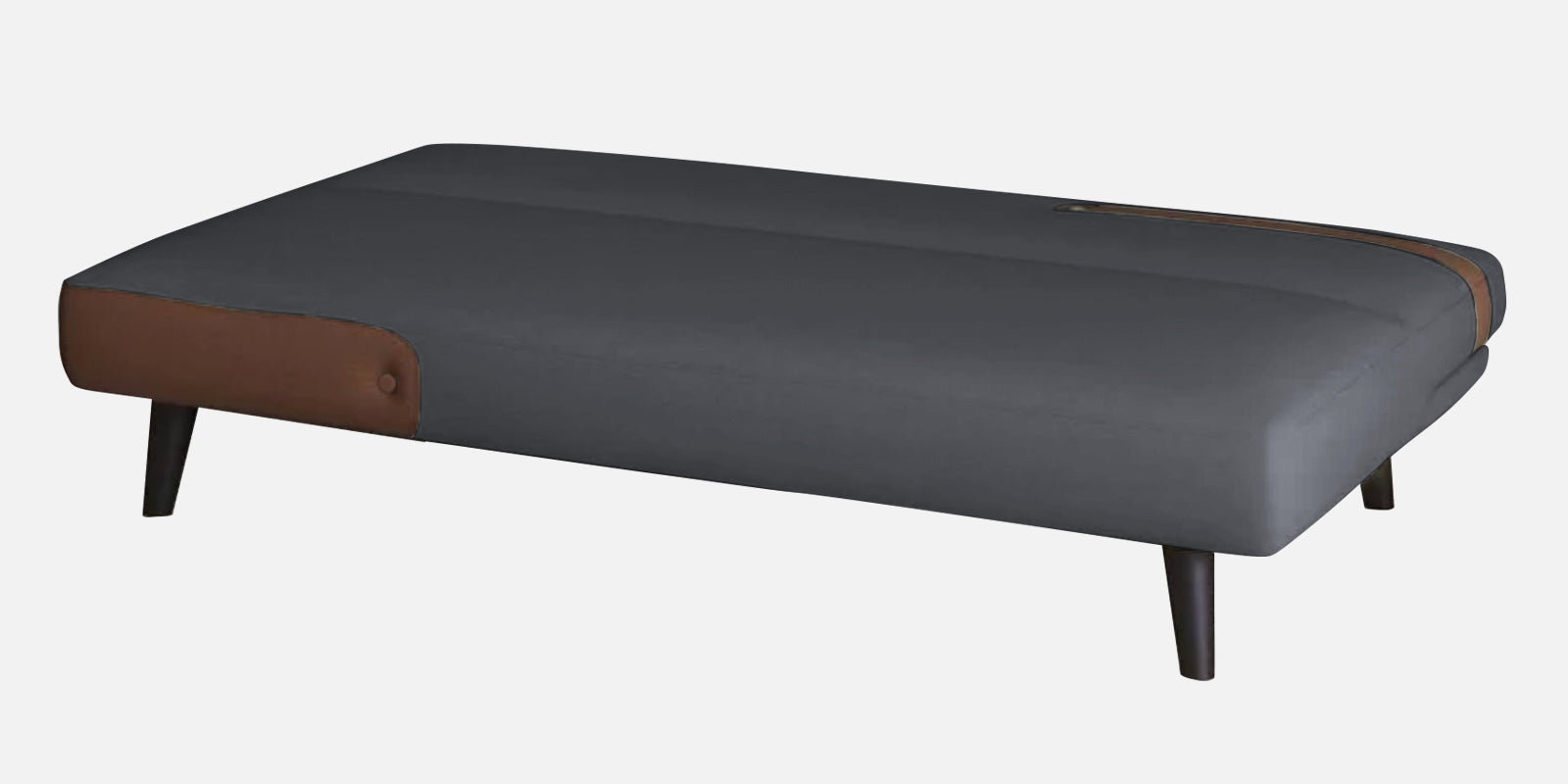 Vedan Fabric 3 Seater Convertible Sofa Cum Bed In Maba Grey Colour - Febonic Living