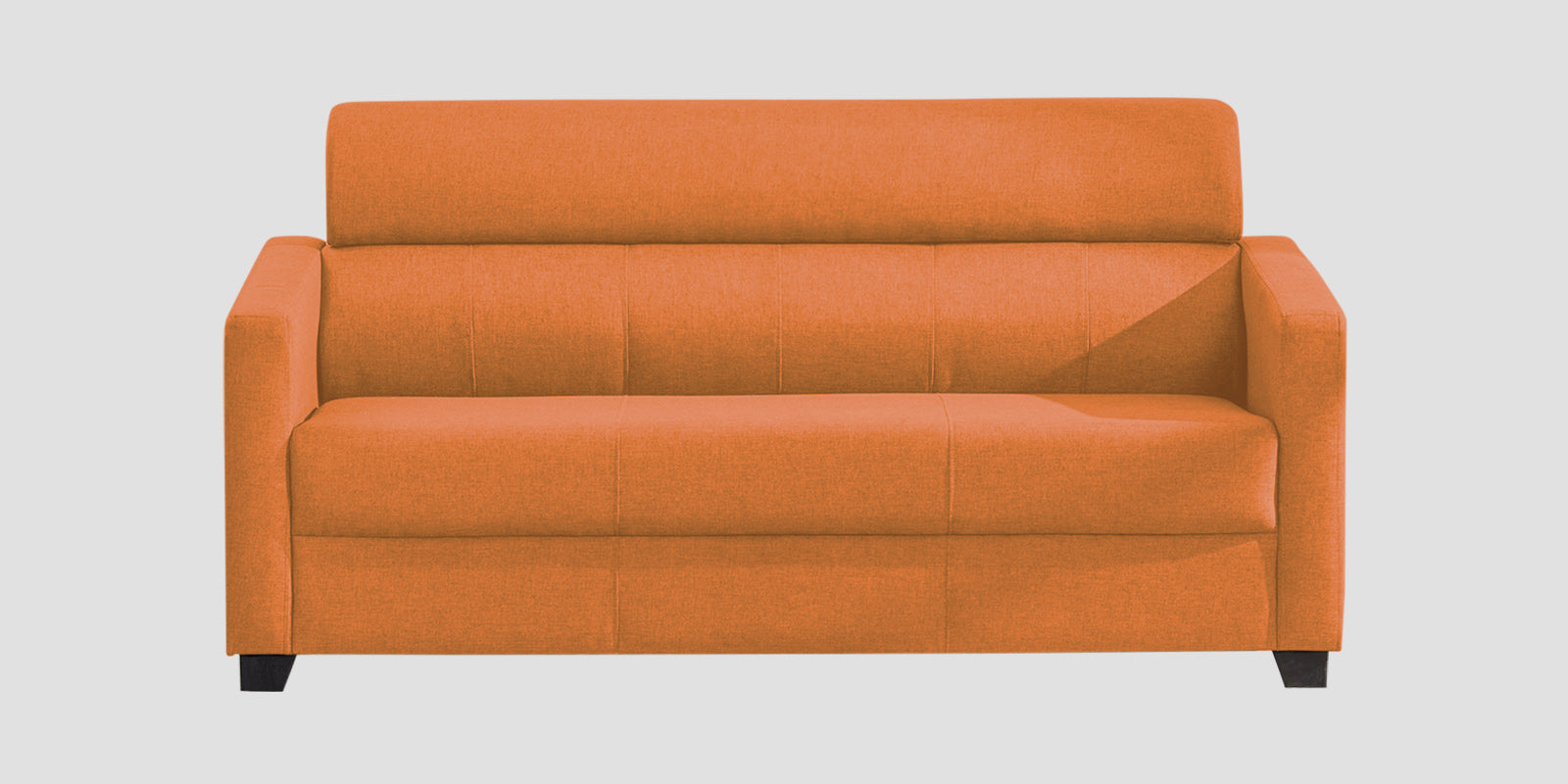 Devo Fabric 3 Seater Sofa In Dark Orange Colour - Febonic Living