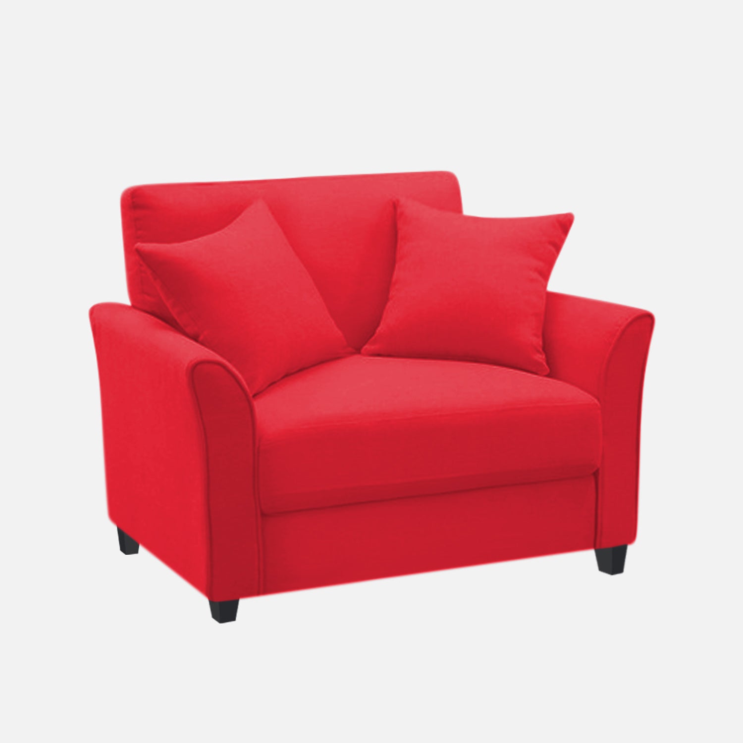 Daroo Velvet 1 Seater Sofa In Ox Blood Maroon Colour - Febonic Living