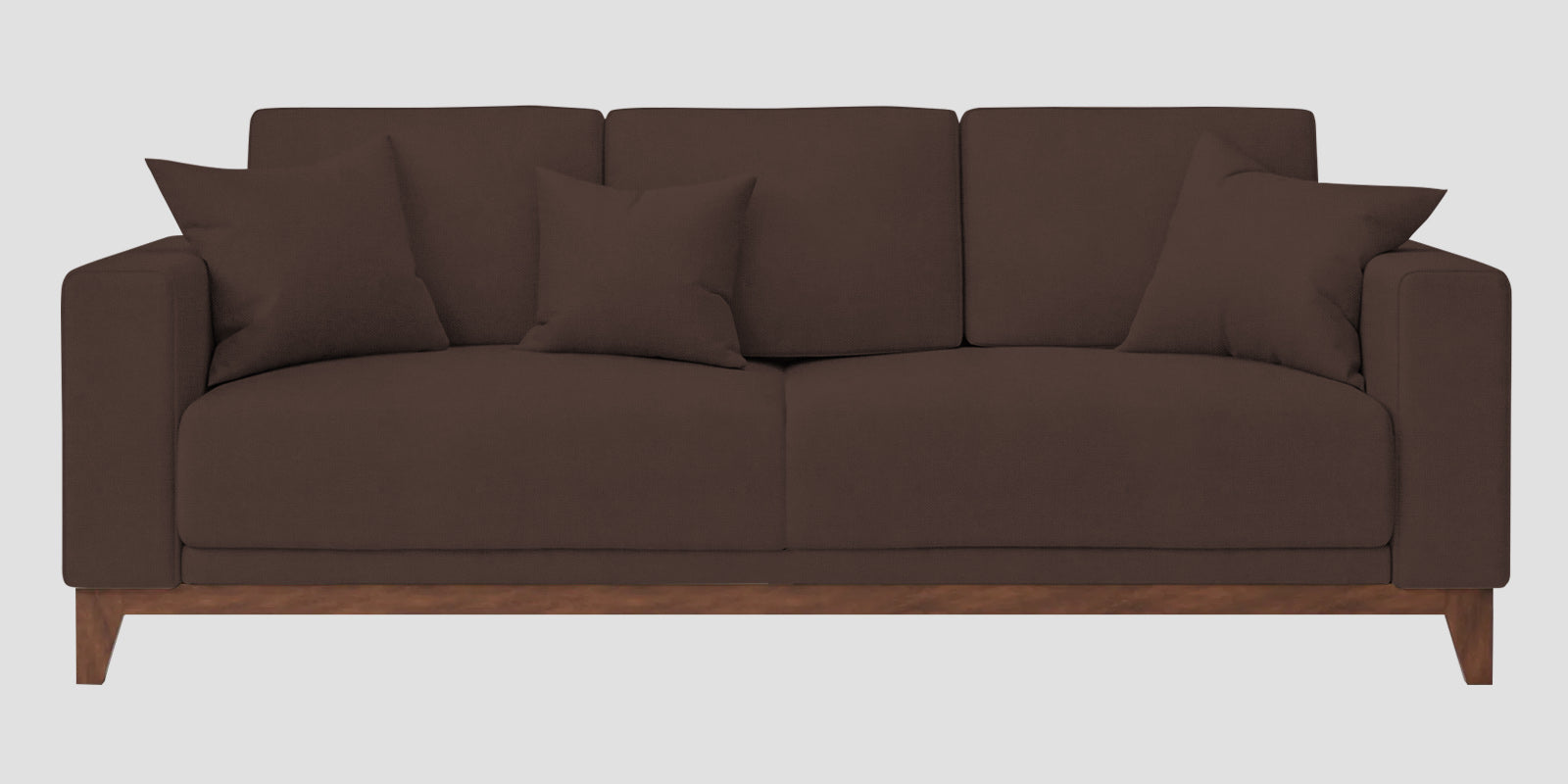 Luca Fabric 3 Seater Sofa In Caramel Brown Colour - Febonic Living