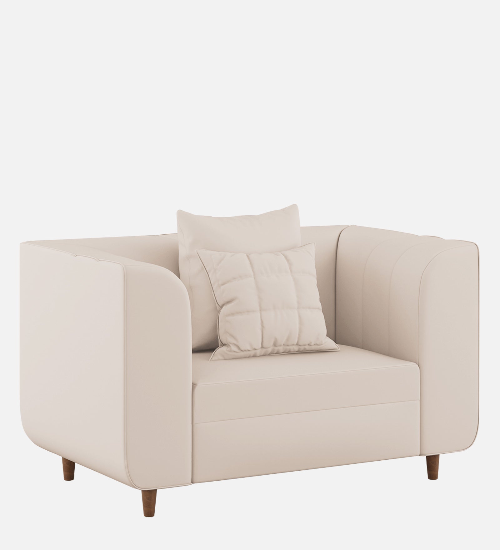 Sumo Velvet 1 Seater Sofa In Camel Beige Colour - Febonic Living