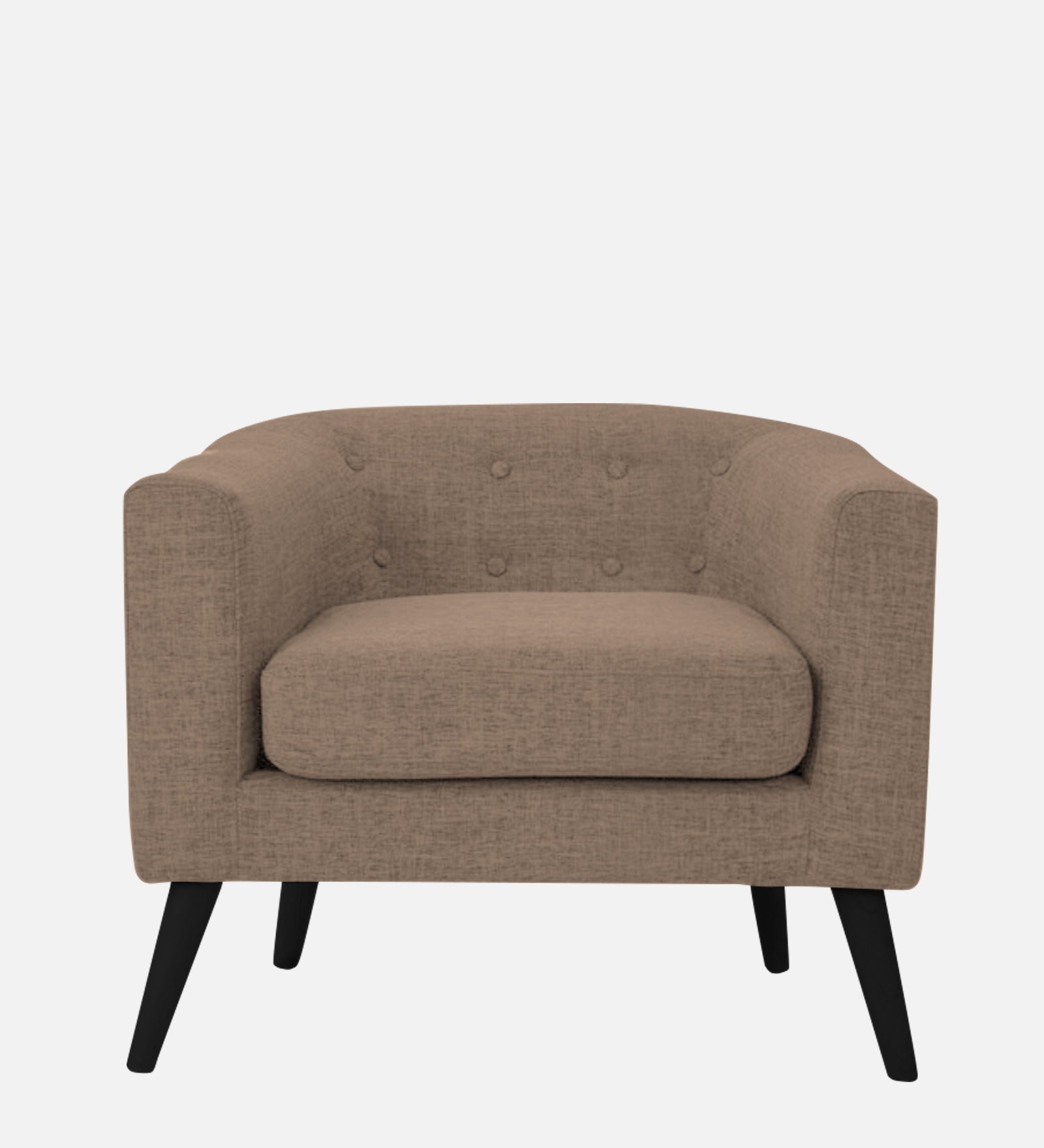 Casper Fabric 1 Seater Sofa In Cookie Beige Colour - Febonic Living