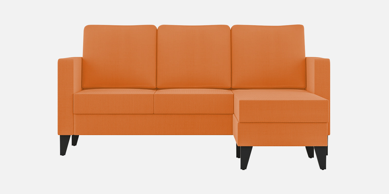 Nori Fabric LHS Sectional Sofa (2+Lounger) In Dark Orange Colour - Febonic Living