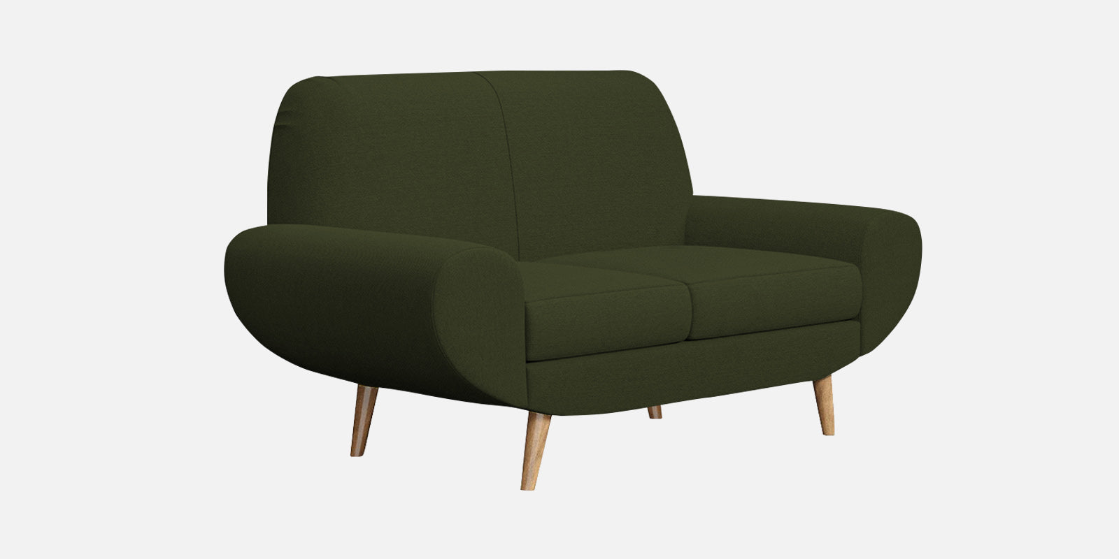 Jessy Fabric 2 Seater Sofa In Olive Green Colour - Febonic Living