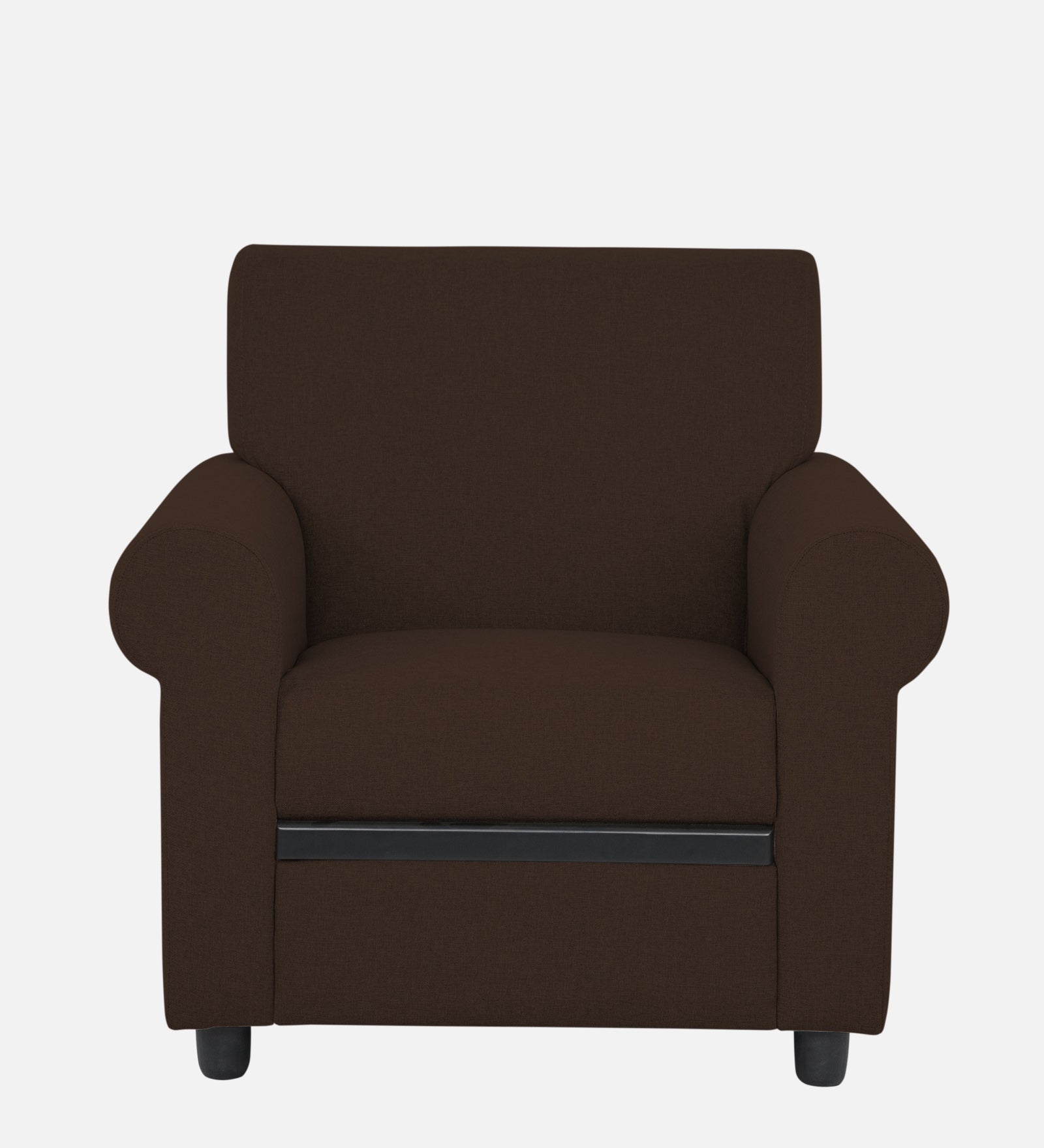 Ribby Fabric 1 Seater Sofa In Cidar Brown Colour - Febonic Living