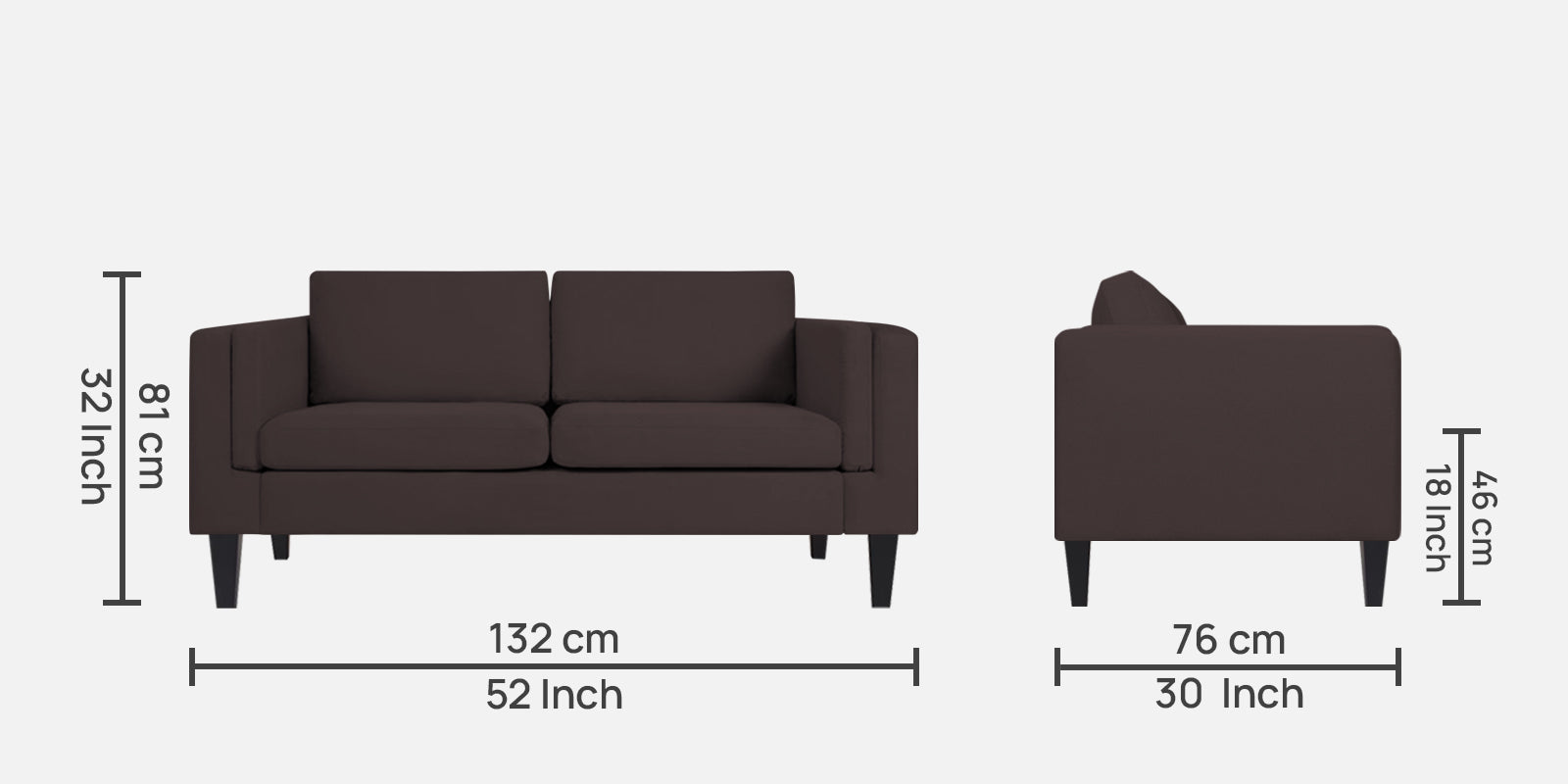 Jasper Velvet 2 Seater Sofa In Mocha Brown Colour - Febonic Living