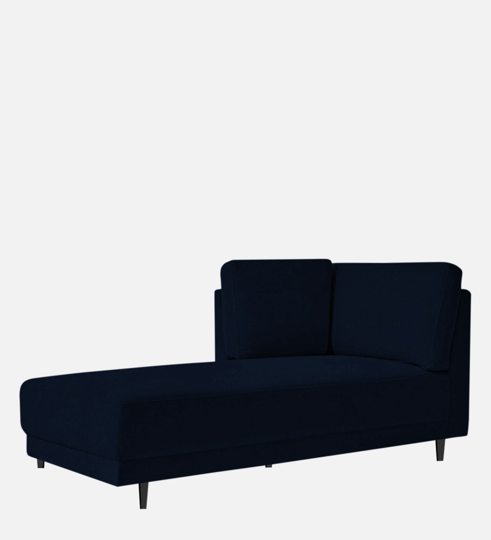 Jonze Velvet LHS Chaise Lounger In Dark Blue Colour - Febonic Living