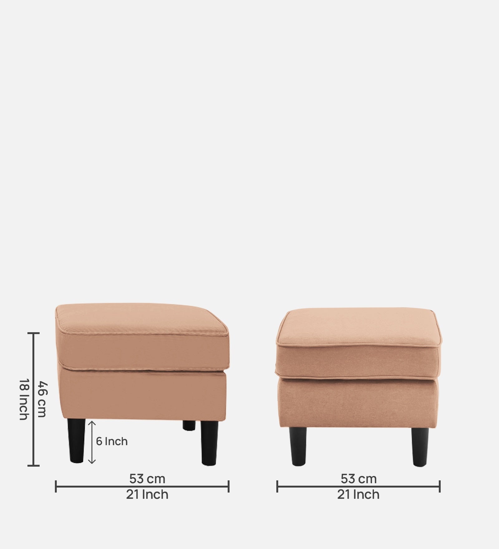 Sona Fabric Barrel Chair With Ottoman In Cosmic Beige Colour - Febonic Living