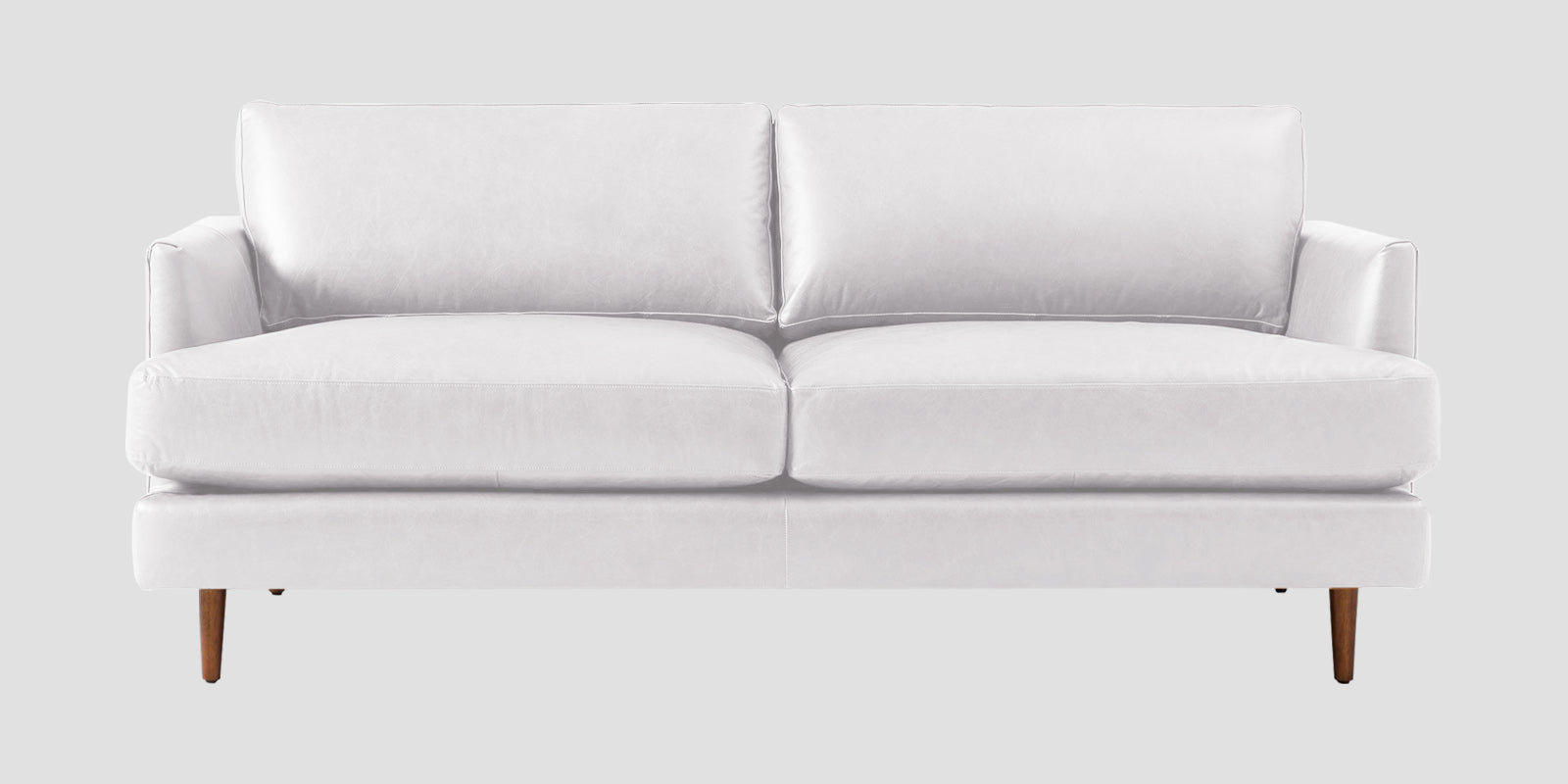 Sterio Leatherette 2 Seater Sofa In Cream White Colour - Febonic Living
