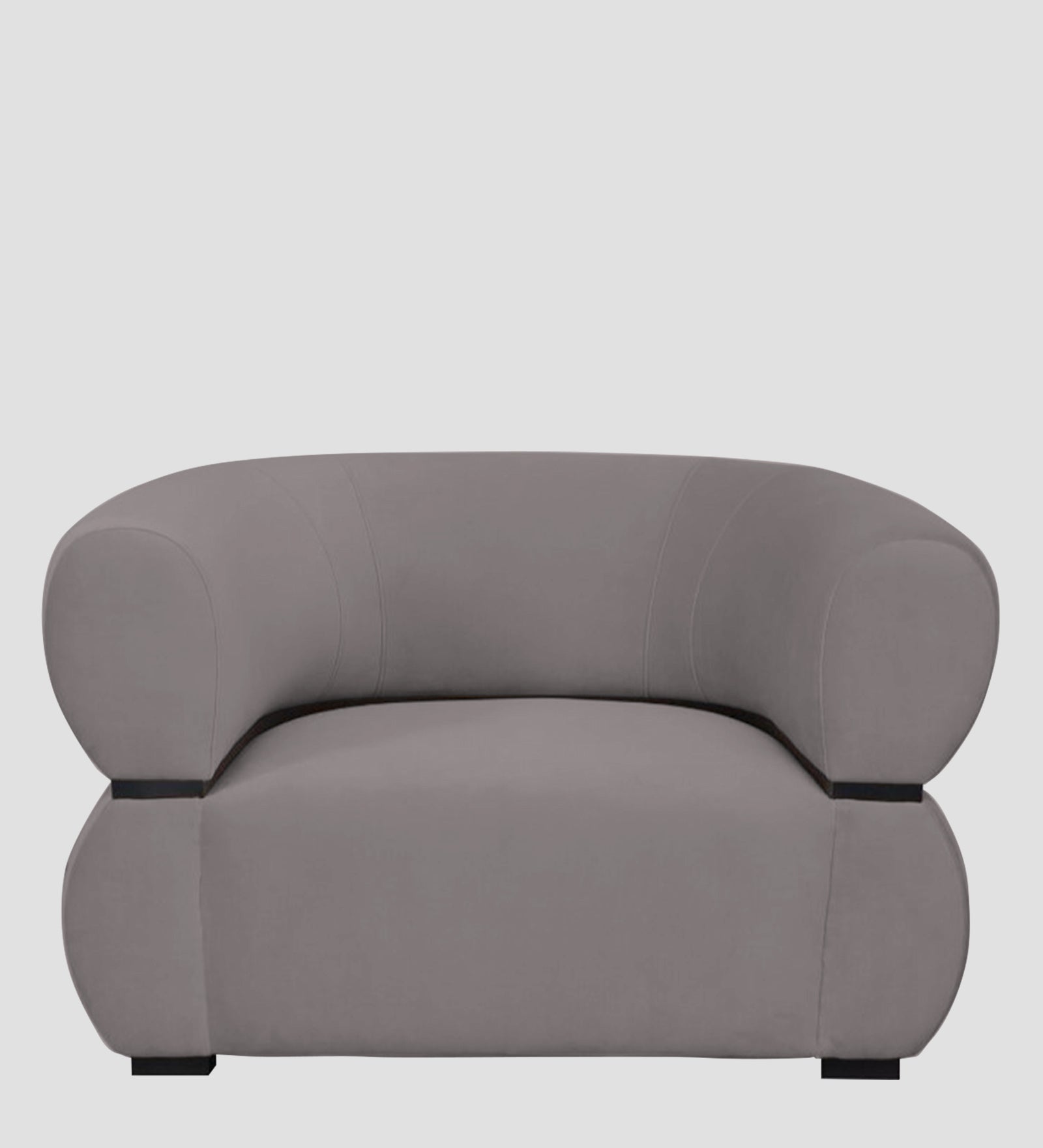 Kula Velvet 1 Seater Sofa In Pearl Grey Colour - Febonic Living
