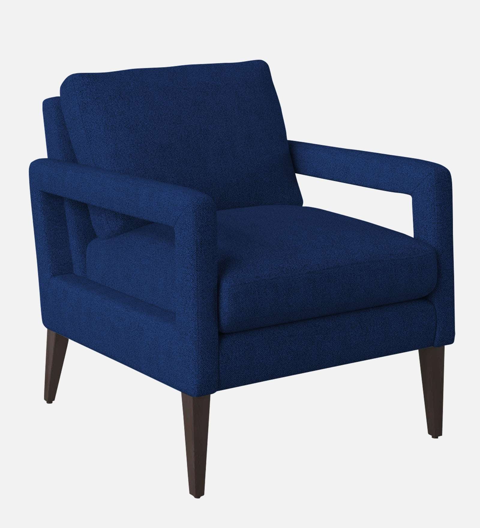 Olsen Fabric Arm Chair In Royal Blue Colour - Febonic Living