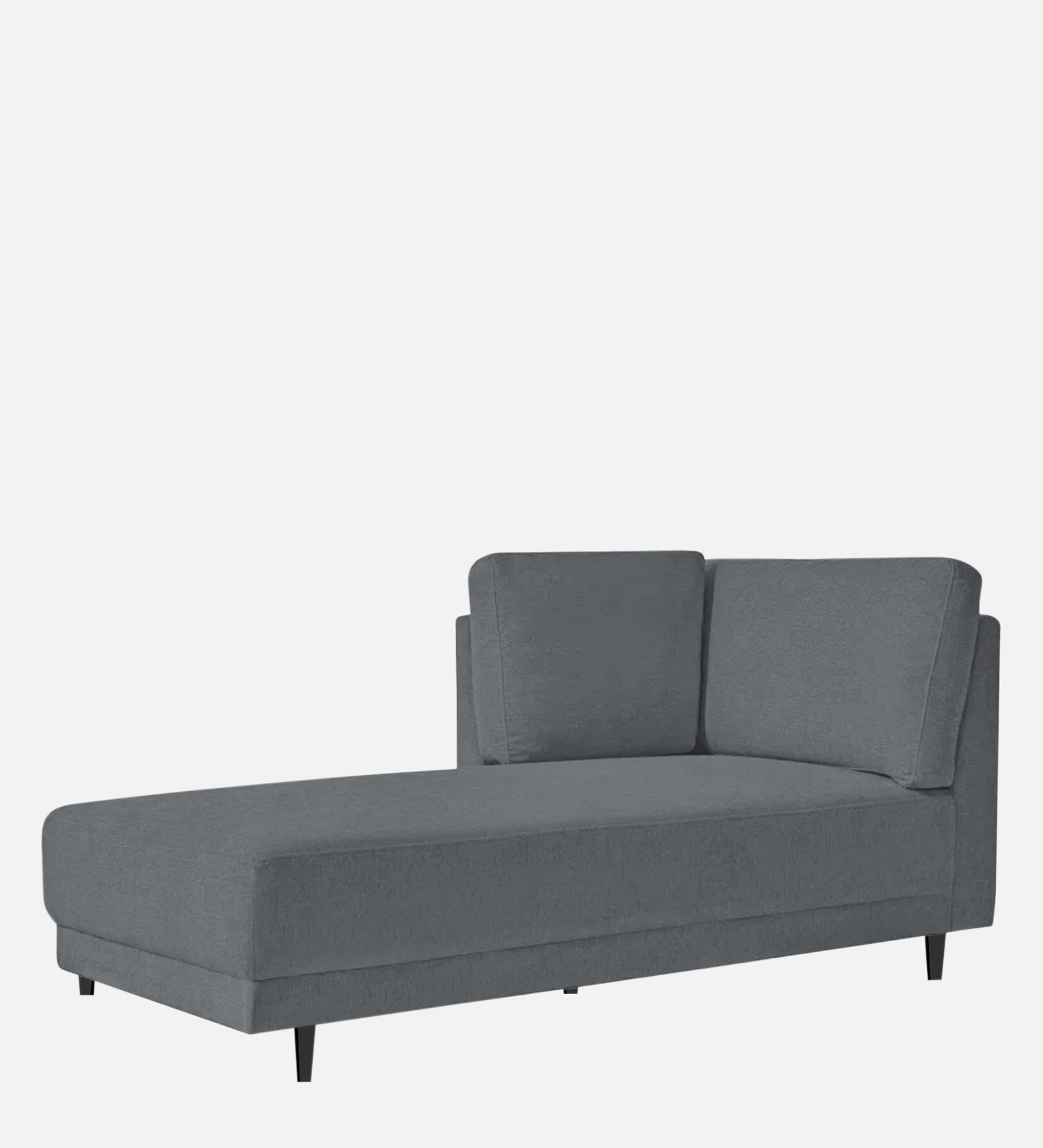 Jonze Velvet LHS Chaise Lounger In Pubble Grey Colour - Febonic Living