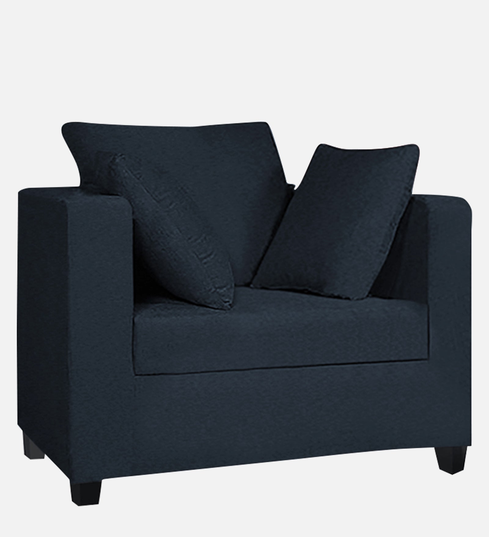 Nuska Fabric 1 Seater Sofa In Denim Blue Colour - Febonic Living