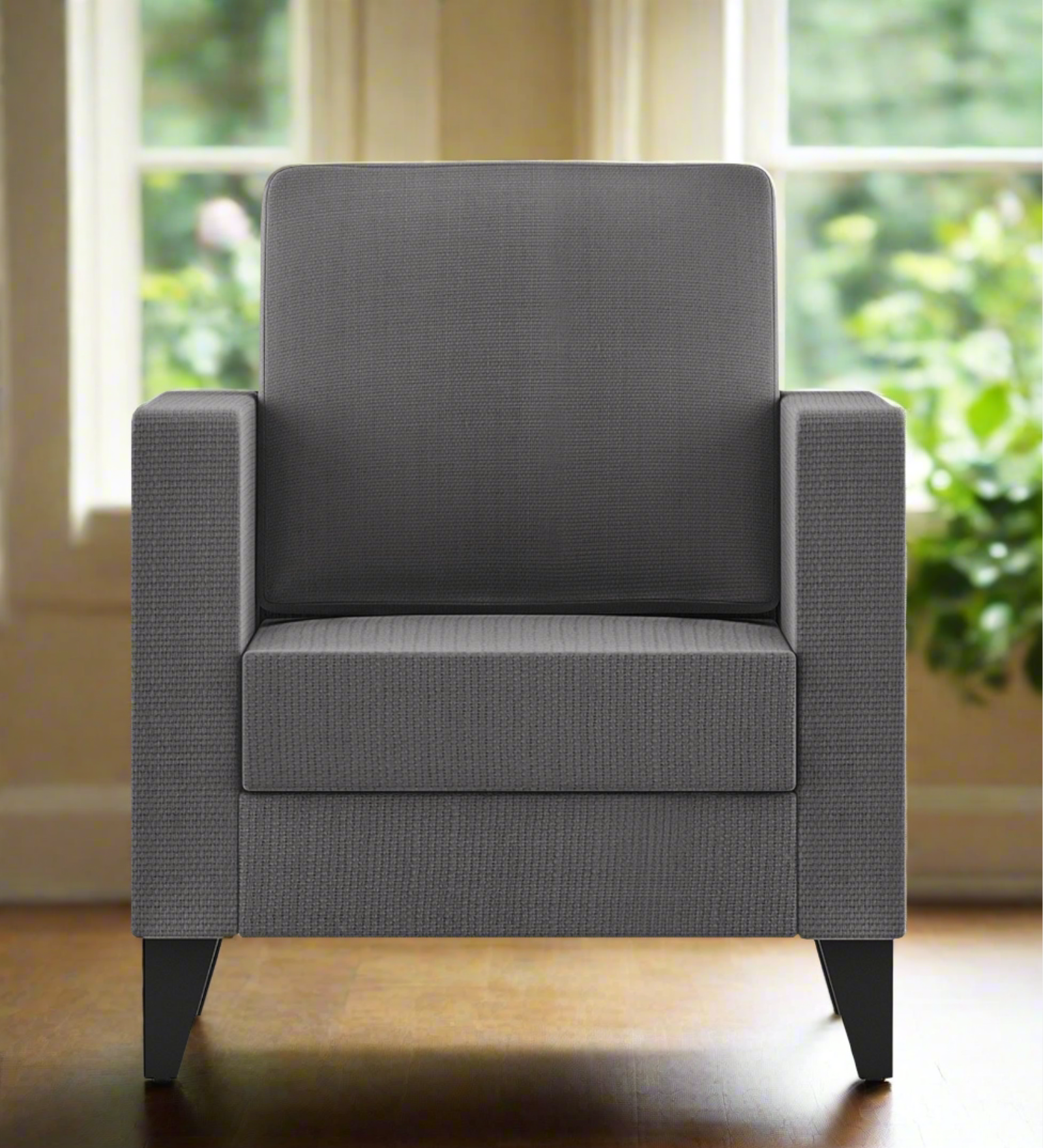 Nori Fabric 1 Seater Sofa In Sudo Grey Colour - Febonic Living