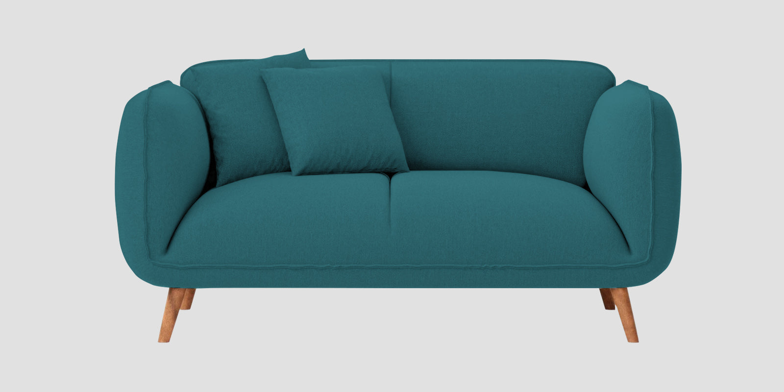 Zia Fabric 2 Seater Sofa In Water Blue Colour - Febonic Living