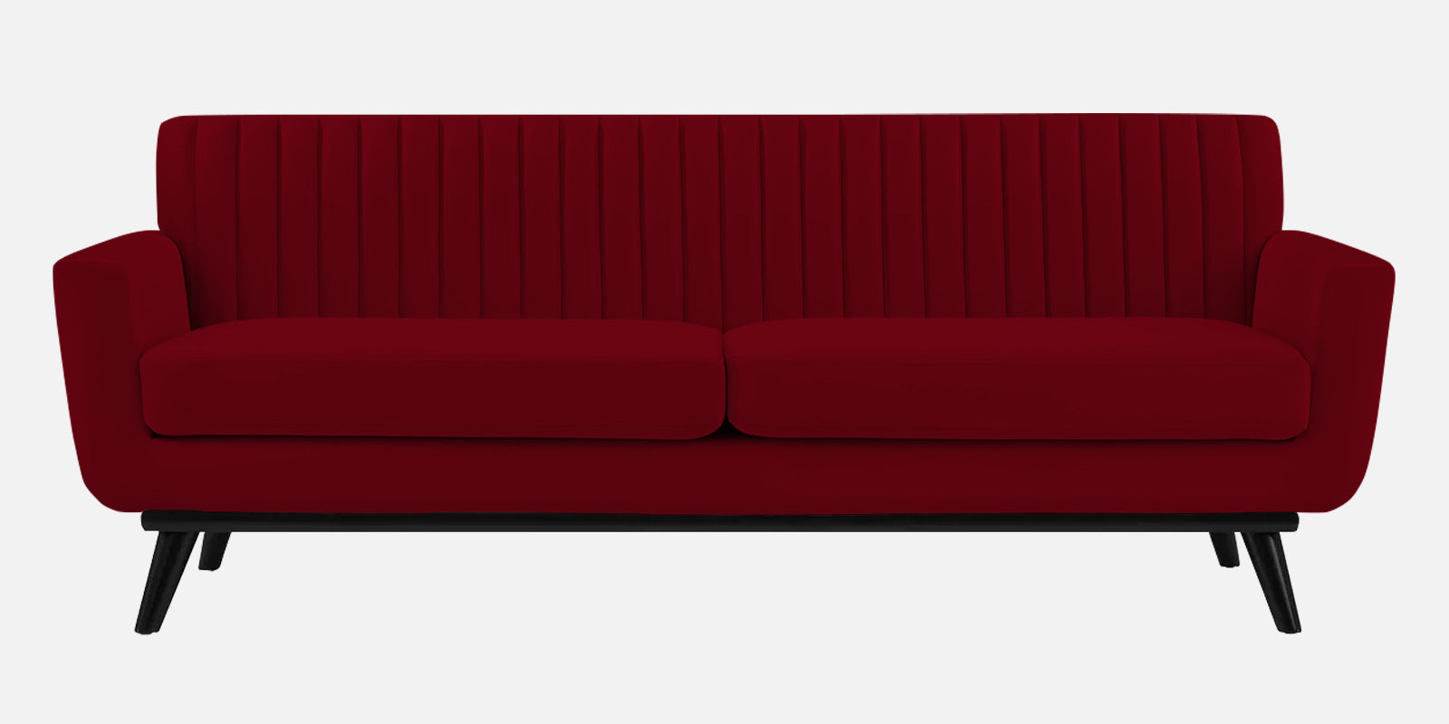 Tucker Velvet 3 Seater Sofa In Cherry Red Colour - Febonic Living
