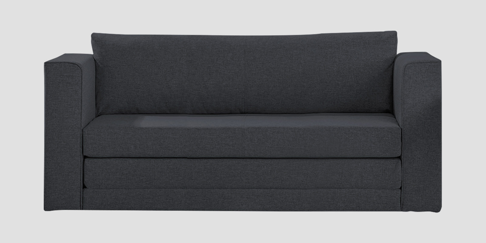 Kenia Fabric 3 Seater Foldable Sofa Cum Bed In Charcoal Grey Colour - Febonic Living