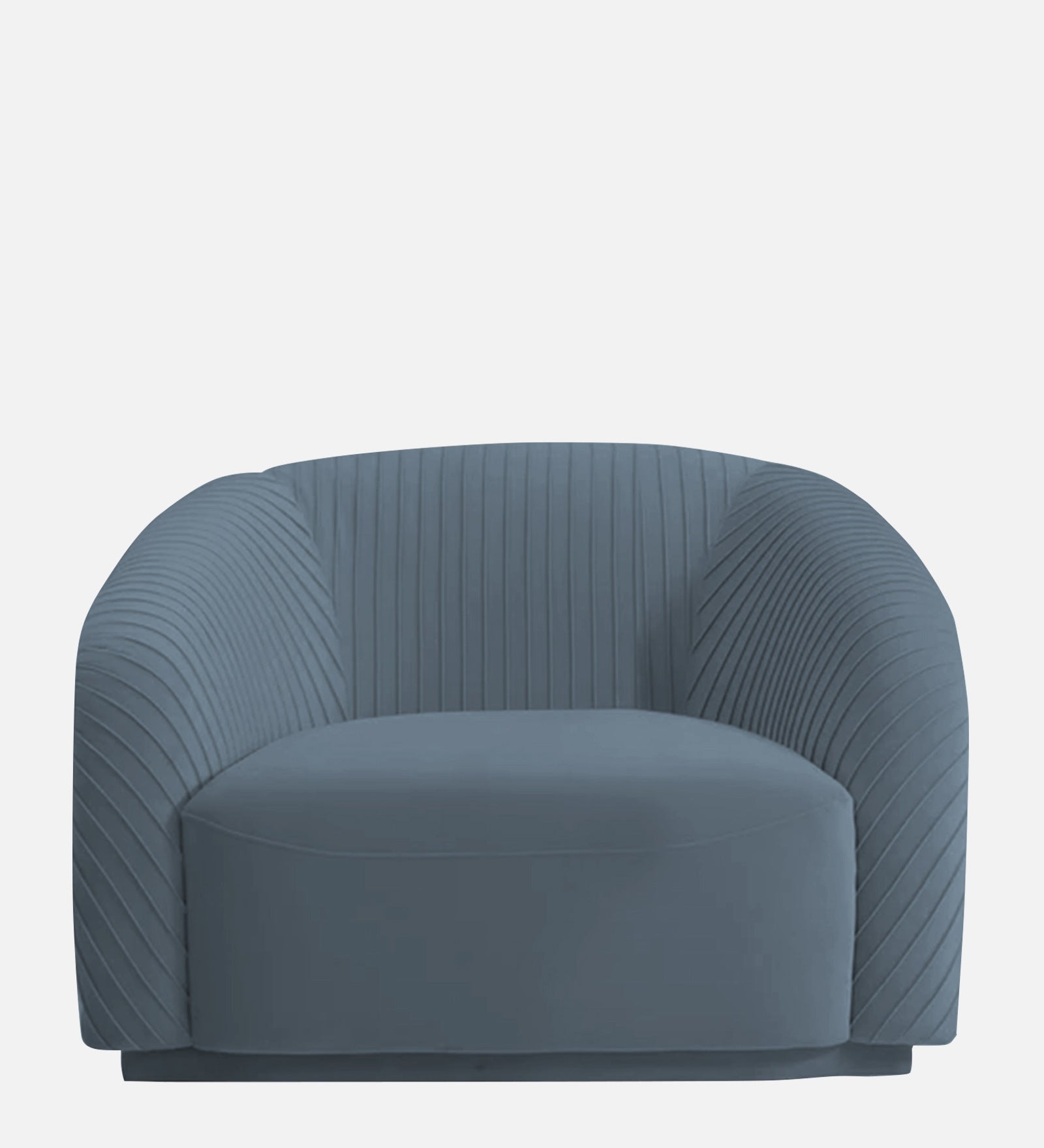 Yara Velvet Fabric 1 Seater Sofa In Oxford Blue Colour - Febonic Living