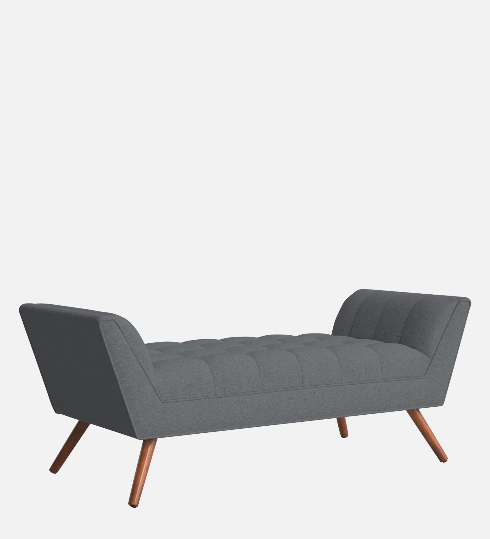 Cartes Velvet Bench In Pubble Grey Colour - Febonic Living
