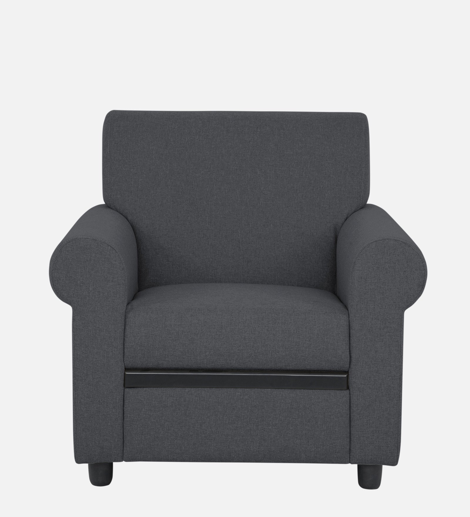 Ribby Fabric 1 Seater Sofa In Maba Grey Colour - Febonic Living