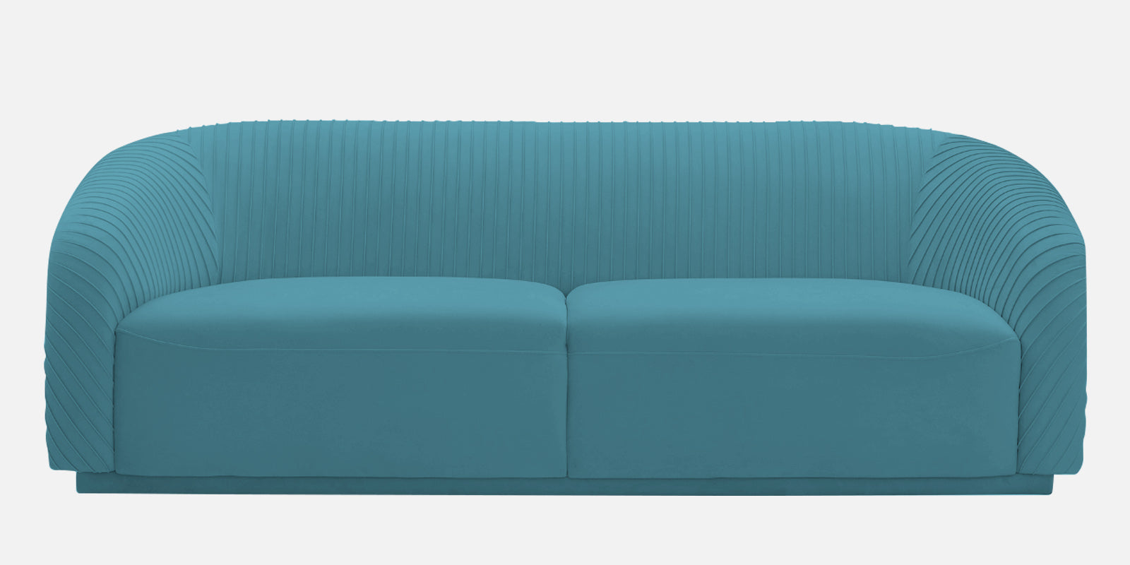 Yara Velvet Fabric 3 Seater Sofa In Aqua Blue Colour - Febonic Living