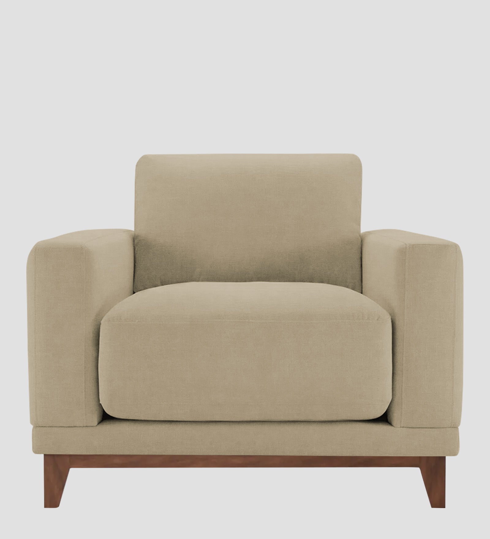 Esha Fabric 1 Seater Sofa In Honey Beige Colour - Febonic Living