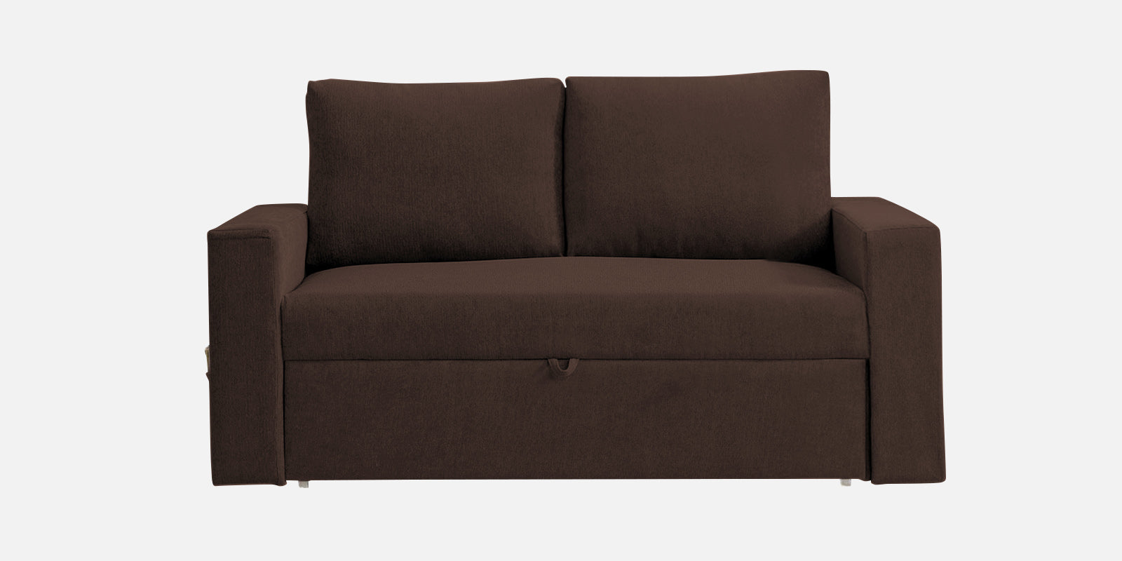Kara Fabric 2 Seater Pull Out Sofa Cum Bed In Coffee Brown Colour - Febonic Living