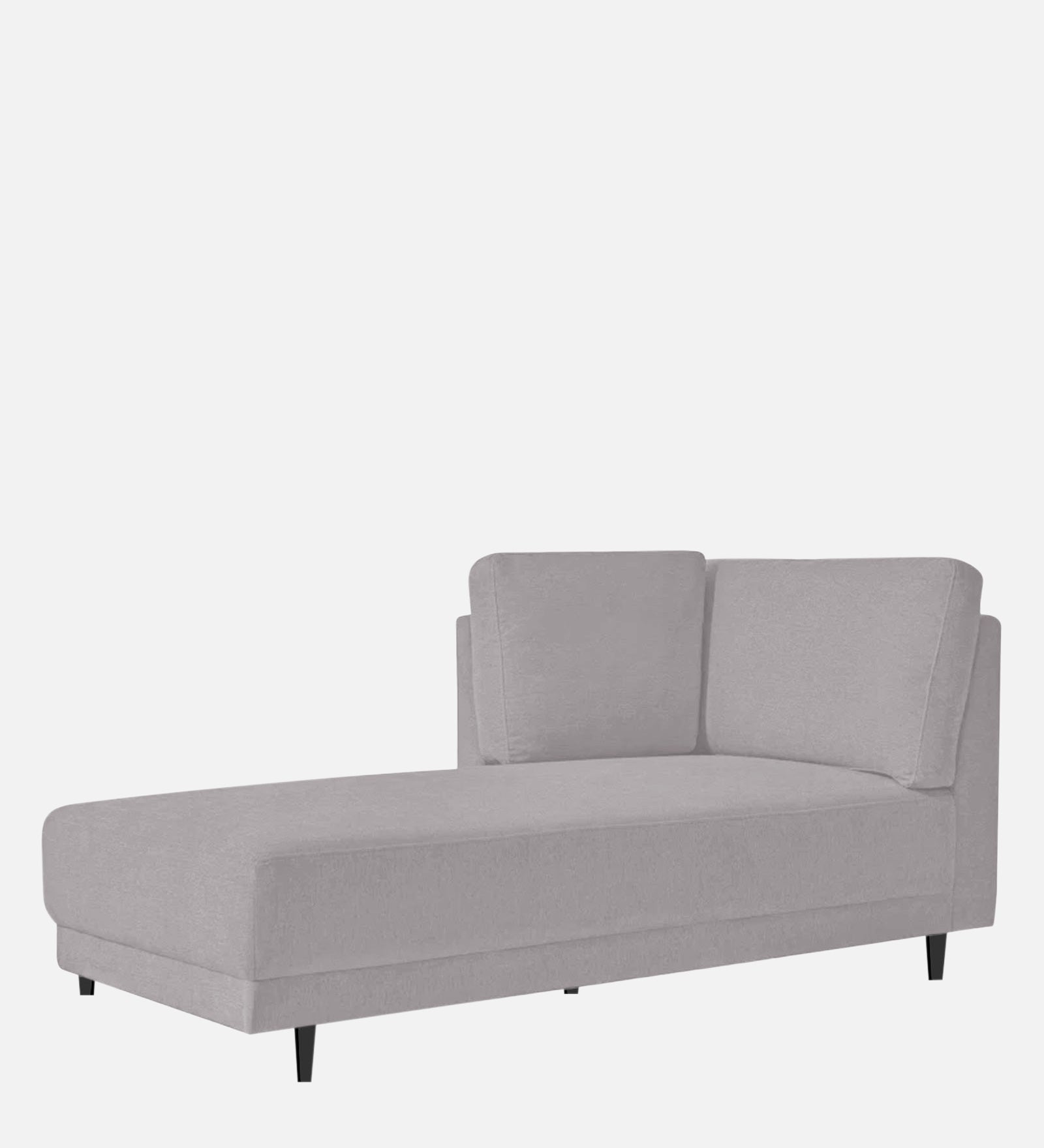 Jonze Velvet LHS Chaise Lounger In Concrete Grey Colour - Febonic Living