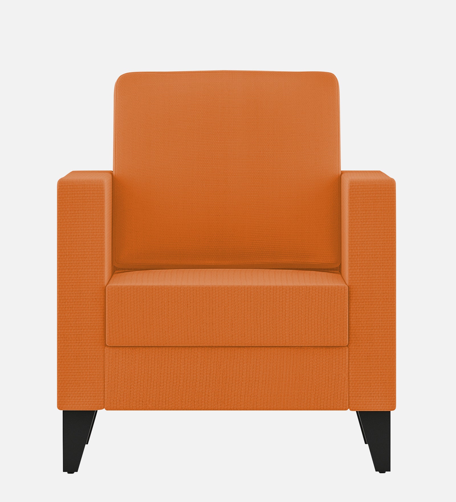 Nori Fabric 1 Seater Sofa In Dark Orange Colour - Febonic Living