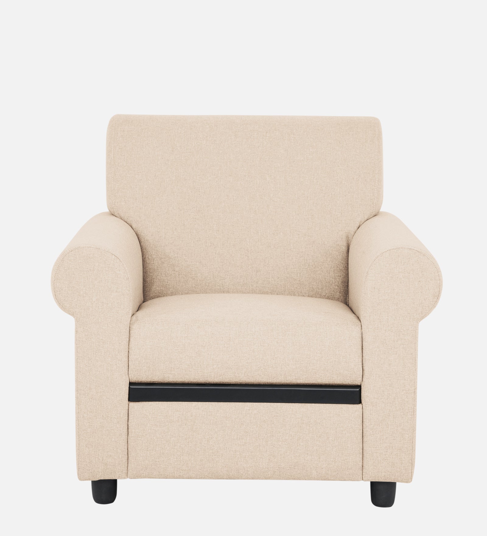 Ribby Fabric 1 Seater Sofa In Woom Beige Colour - Febonic Living