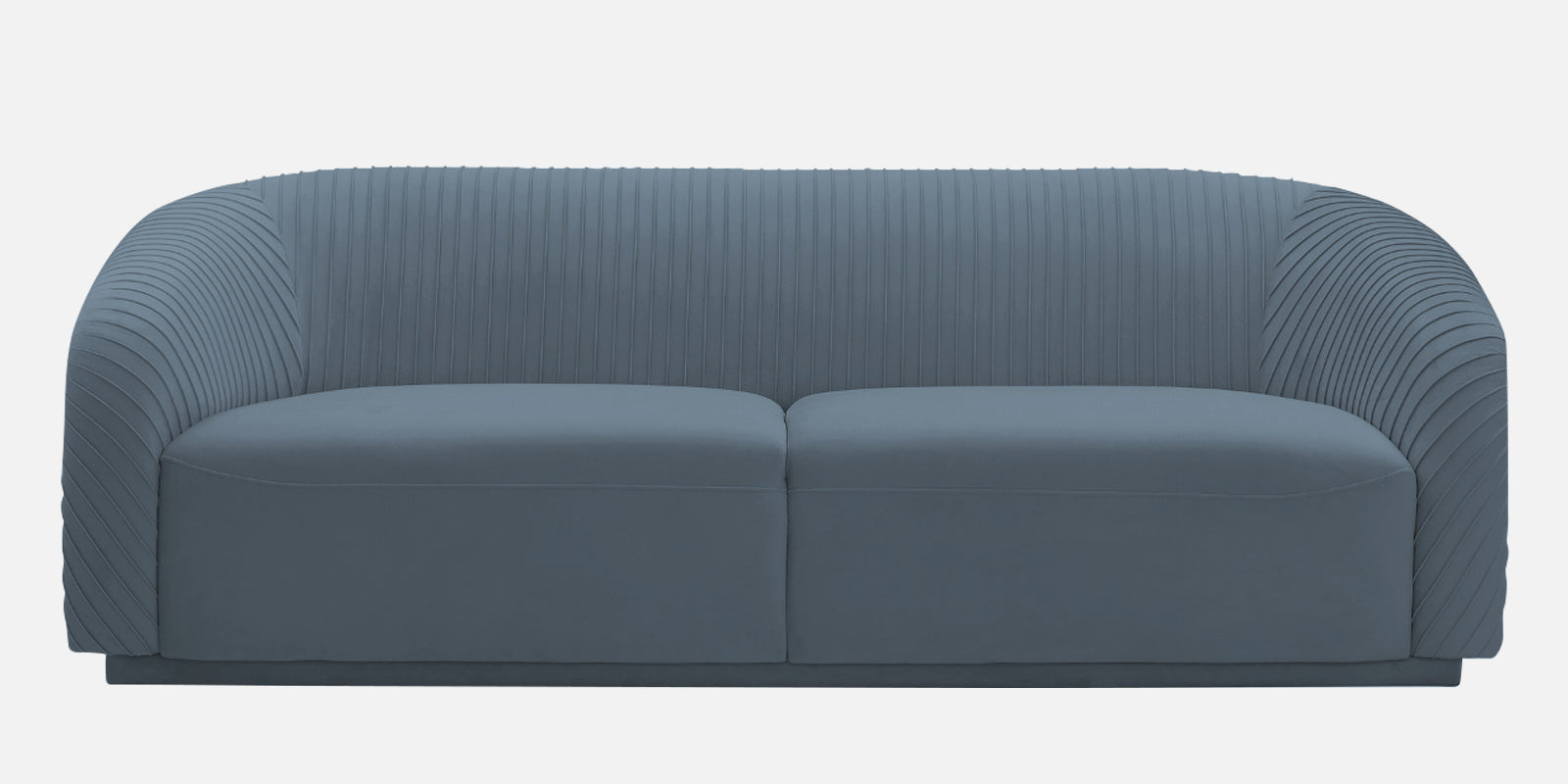 Yara Velvet Fabric 3 Seater Sofa In Oxford Blue Colour - Febonic Living