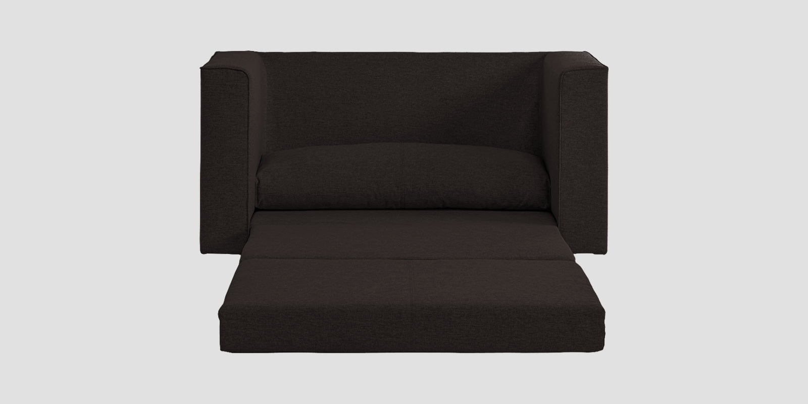 Kenia Fabric 2 Seater Foldable Sofa Cum Bed In Cara Brown Colour - Febonic Living