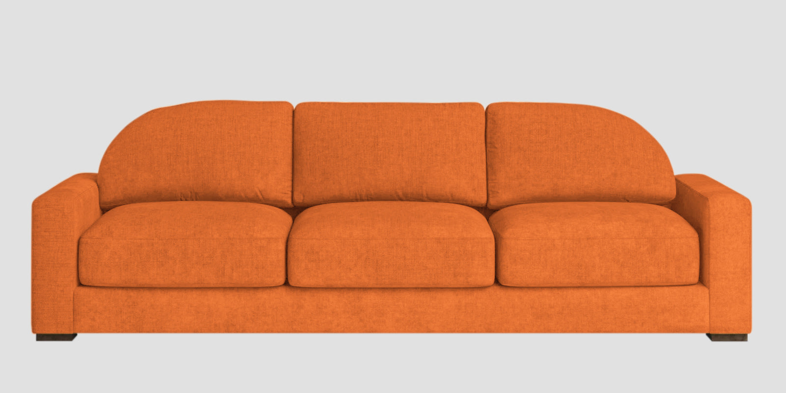Dara Fabric 3 Seater Sofa In Vivid Orange Colour
