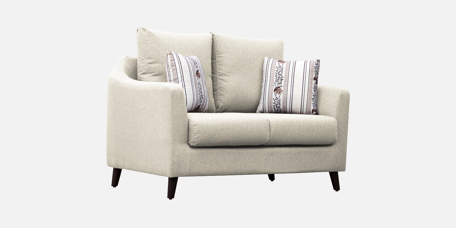 Kevin Fabric 2 Seater Sofa In Ivory Cream Colour - Febonic Living