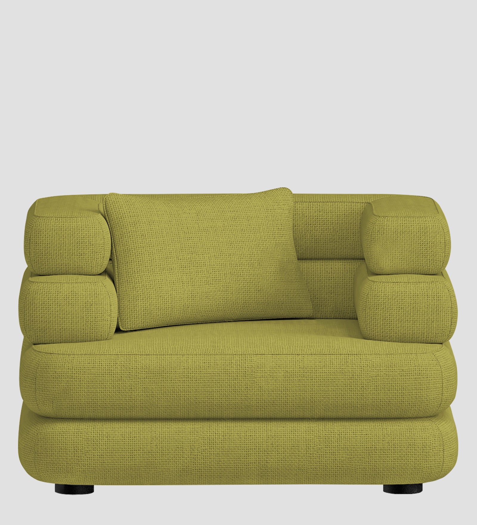 Wener Fabric 1 Seater Sofa In Kelly Green Colour - Febonic Living