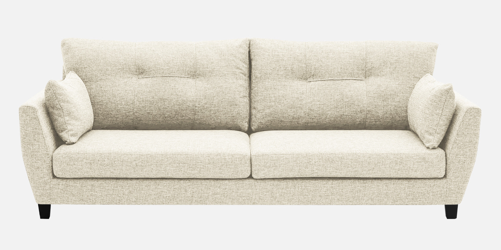 Mario Fabric 3 Seater Sofa In Ivory Cream Colour - Febonic Living