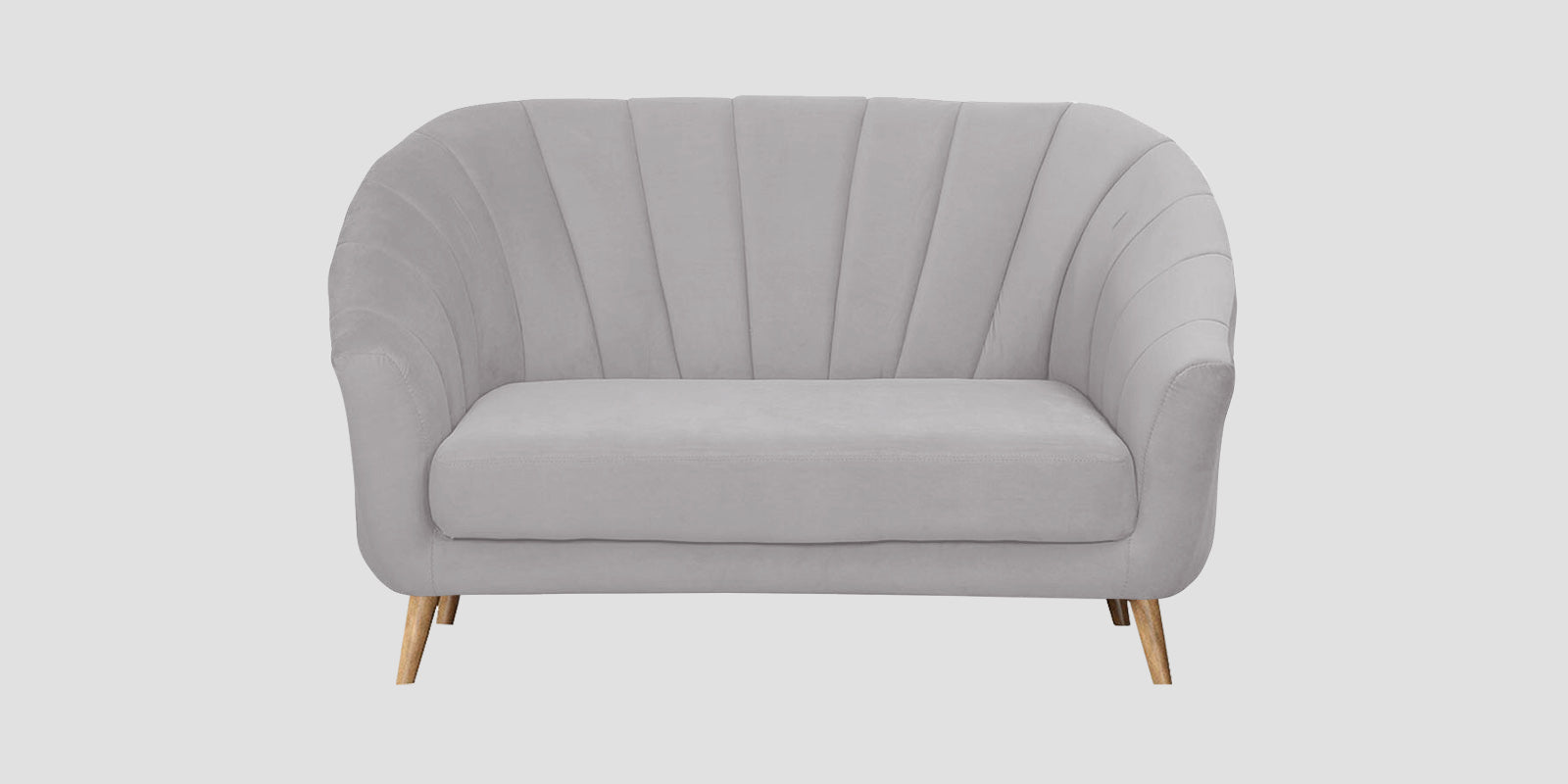 Kaylee Velvet 2 Seater Sofa In Concrete grey Colour - Febonic Living