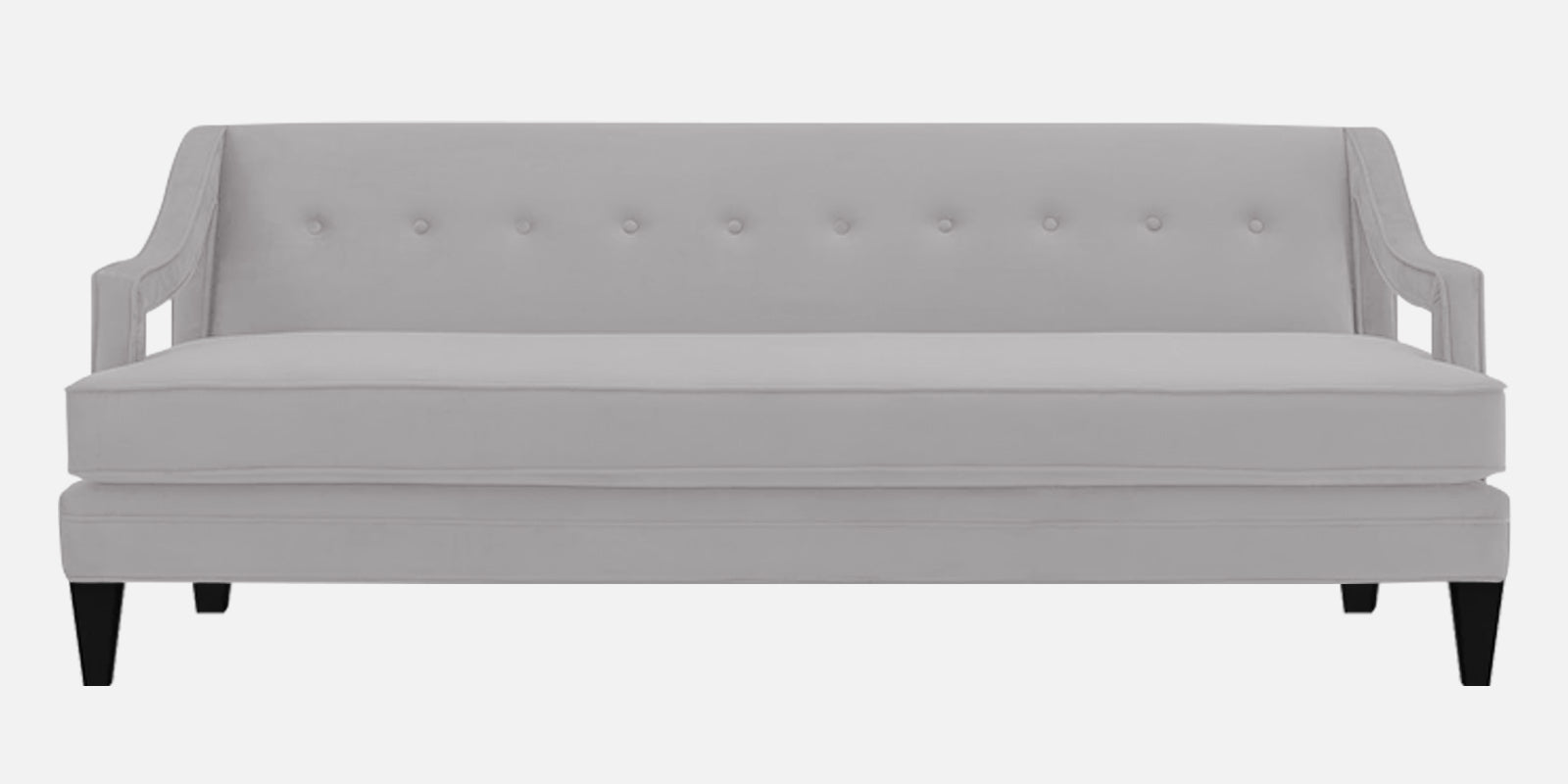 Daffy Velvet 3 Seater Sofa In Concrete Grey Colour - Febonic Living