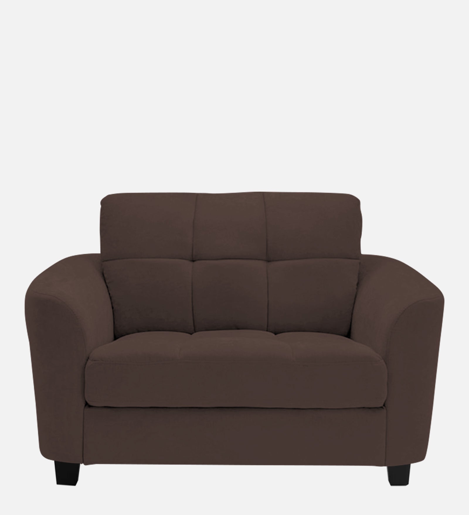 Mulan Fabric 1 Seater Sofa In Caramel Brown Colour - Febonic Living
