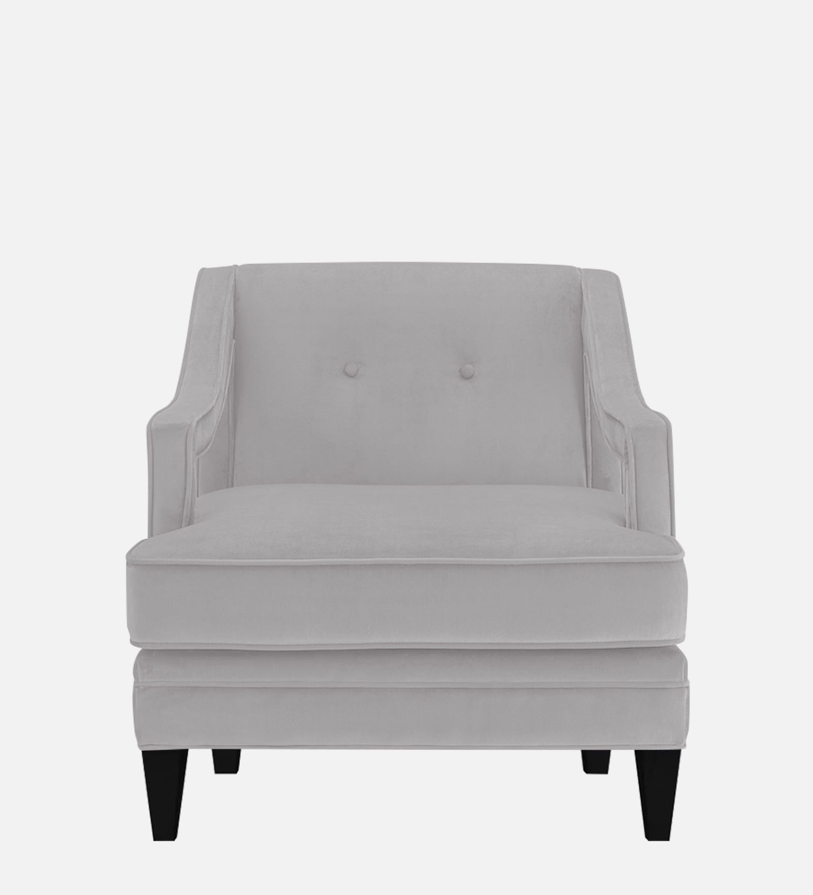 Daffy Velvet 1 Seater Sofa In Concrete Grey Colour - Febonic Living