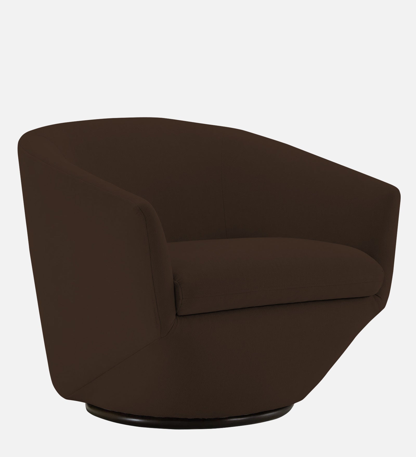 Haddie Velvet Swivel Chair In Cholocate Brown Colour - Febonic Living