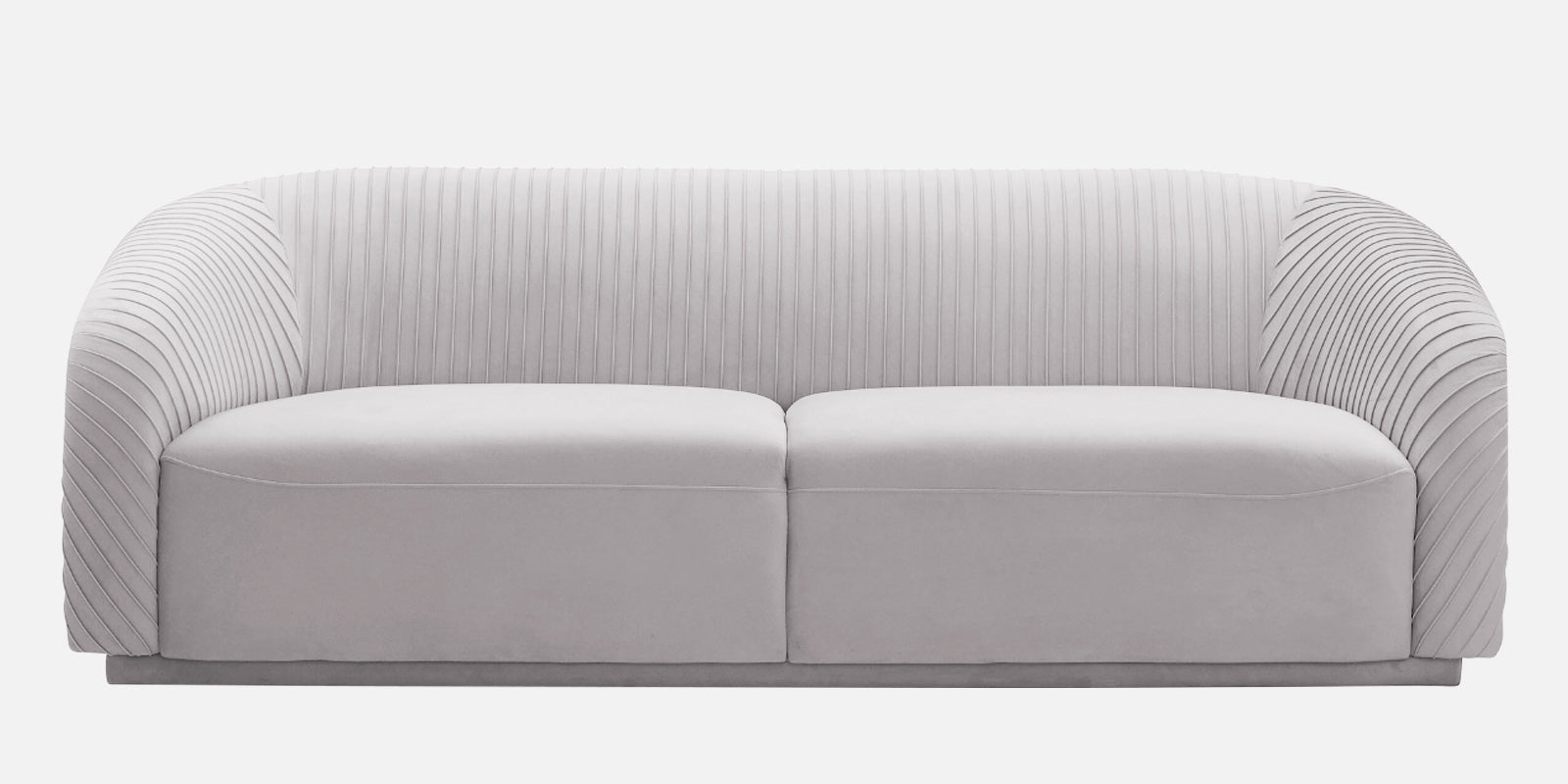 Yara Velvet Fabric 3 Seater Sofa In Concrete Grey Colour - Febonic Living