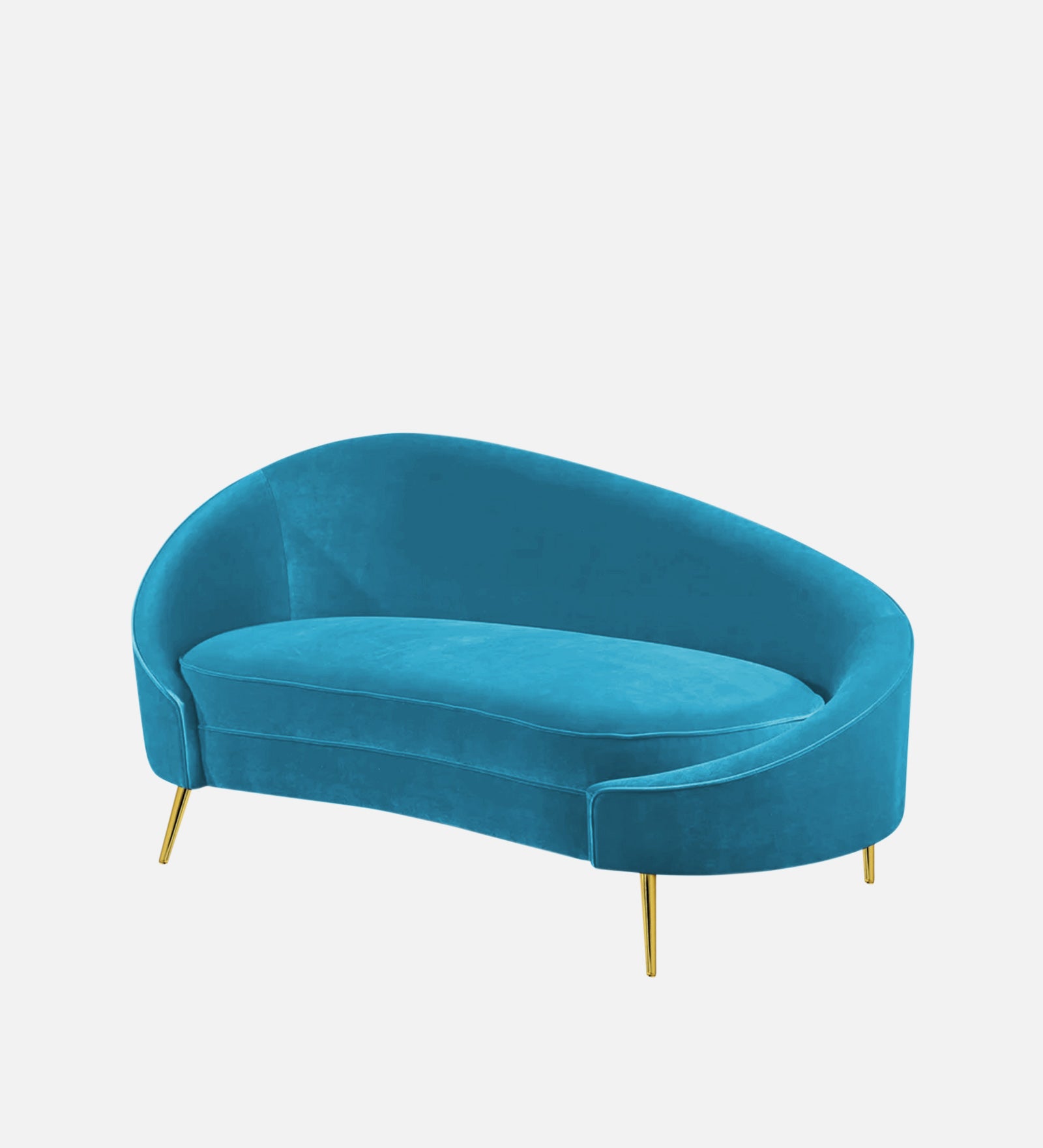 Cely Velvet RHS Chaise Lounger In Aqua Blue Colour - Febonic Living