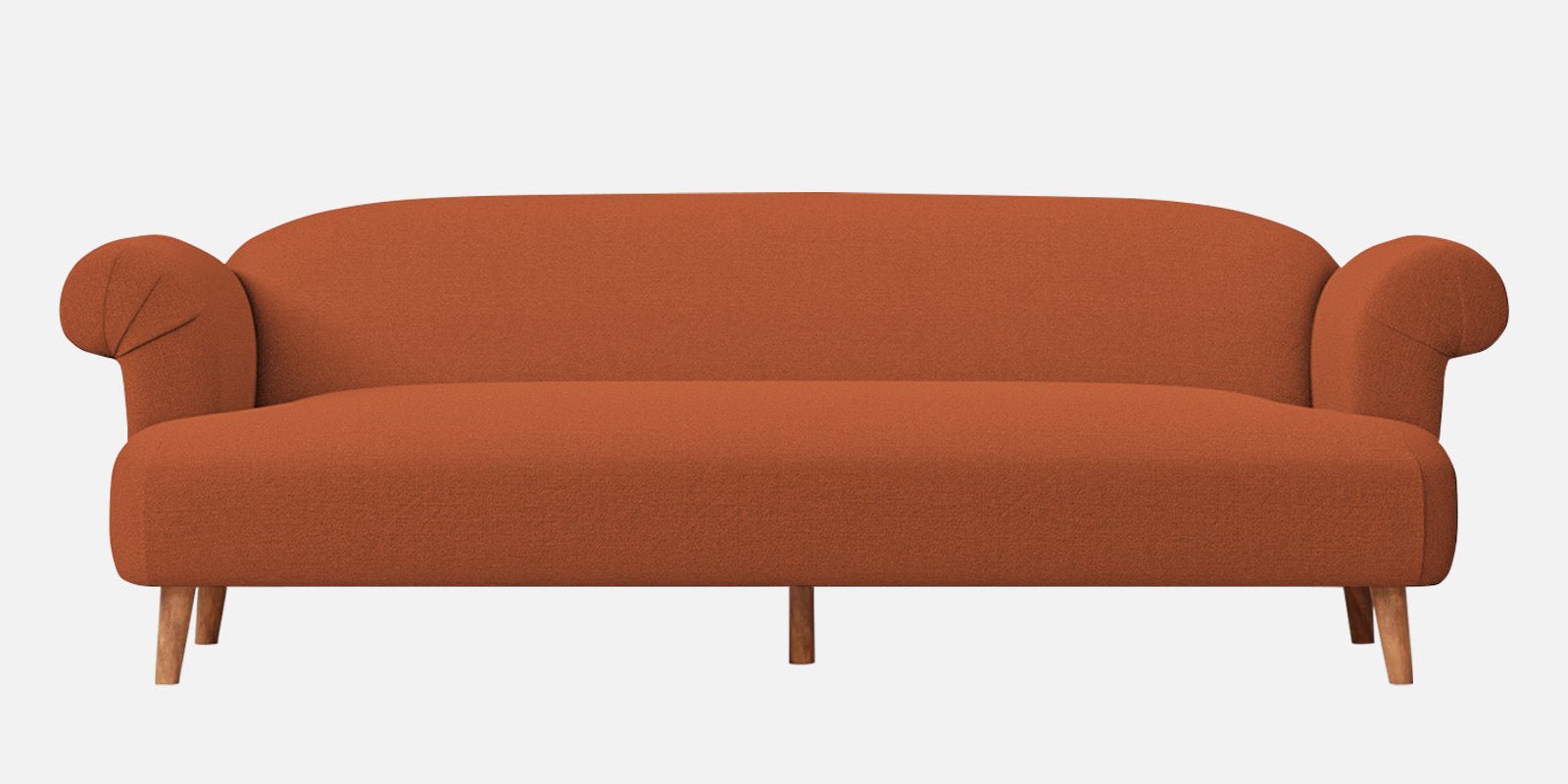 Barber Fabric 3 Seater Sofa In Royal Orange Colour - Febonic Living