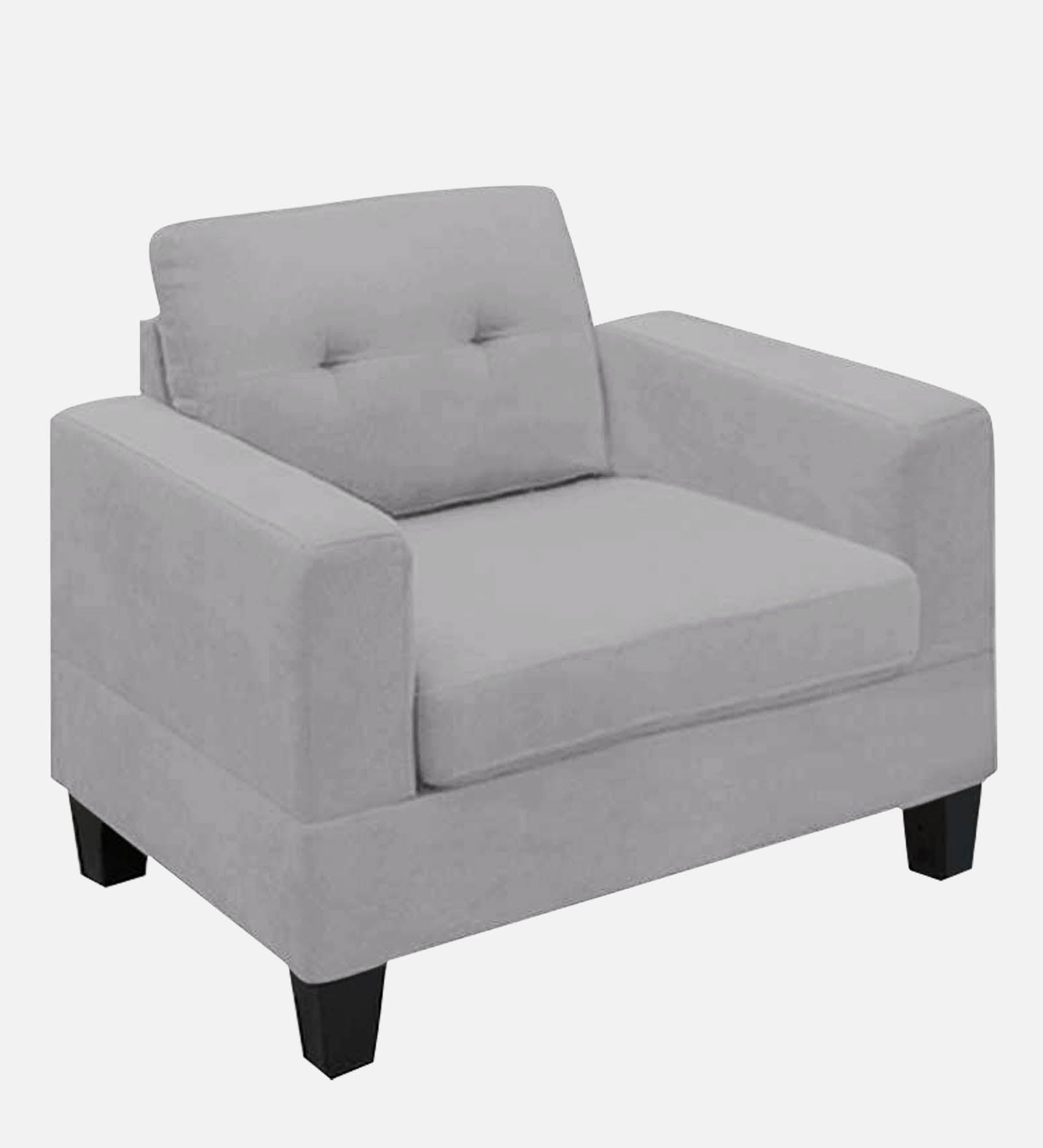 Thomas Fabric 1 Seater Sofa In Lit Grey Colour - Febonic Living