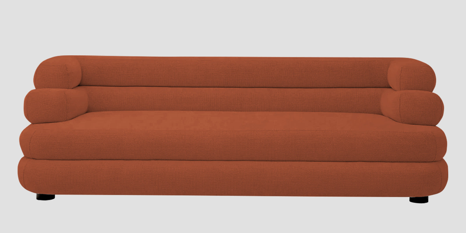 Wener Fabric 3 Seater Sofa In Royal Orange Colour - Febonic Living